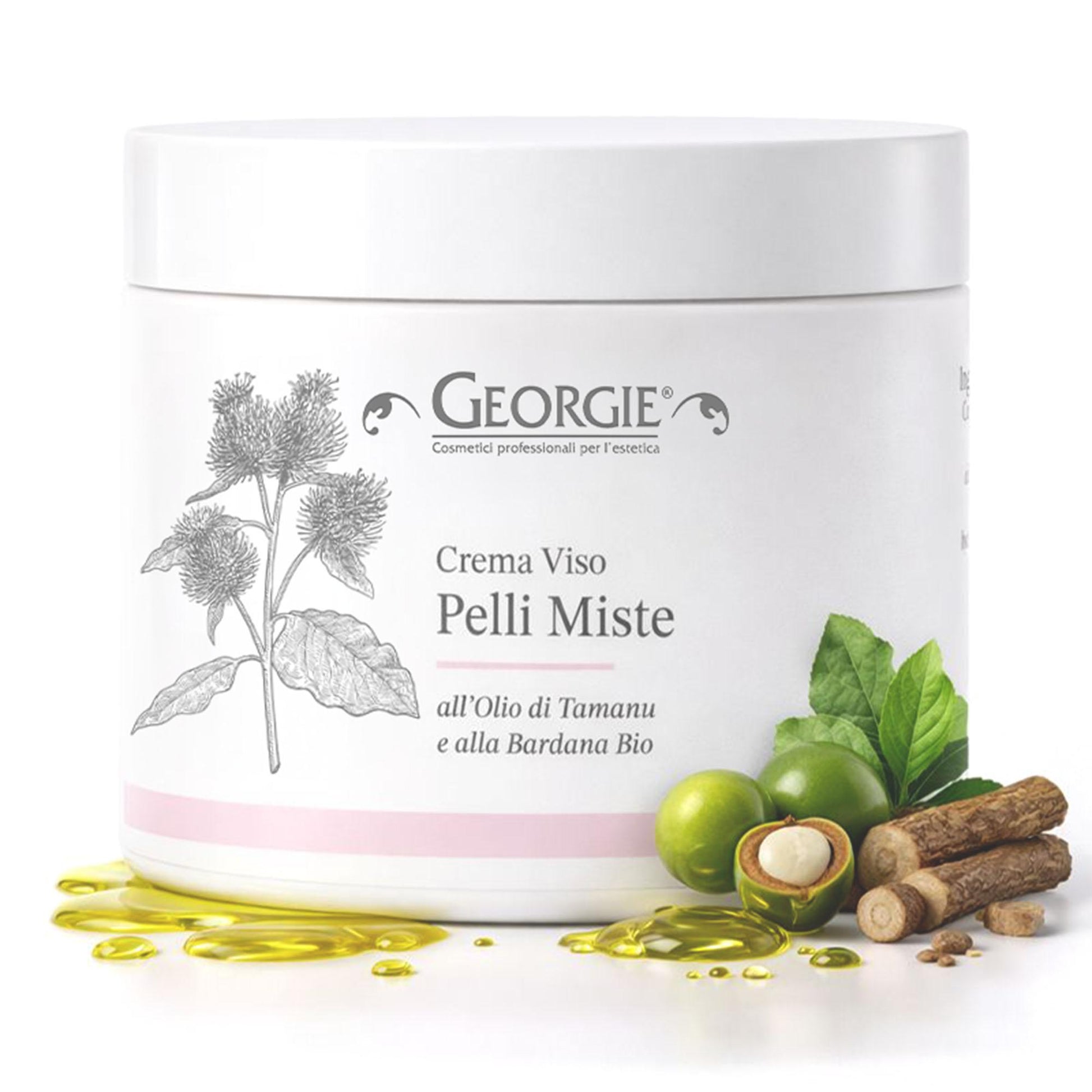 Georgie Crema Viso Pelli Miste con Olio di Tamanu e Bardana - 250ml