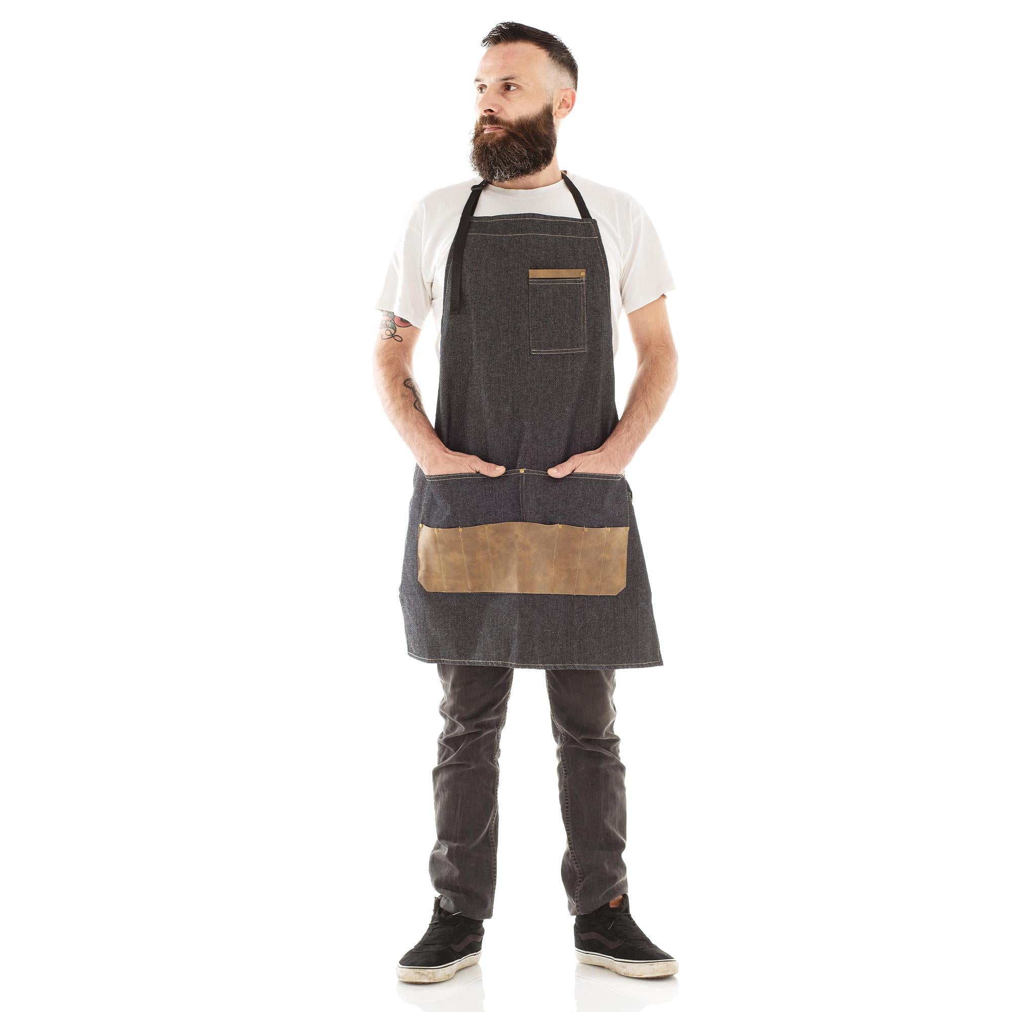 The Barber Grembiule per Barbiere Denim Jack