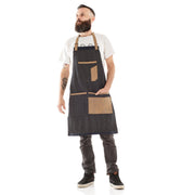The Barber Grembiule per Barbiere Denim Tom