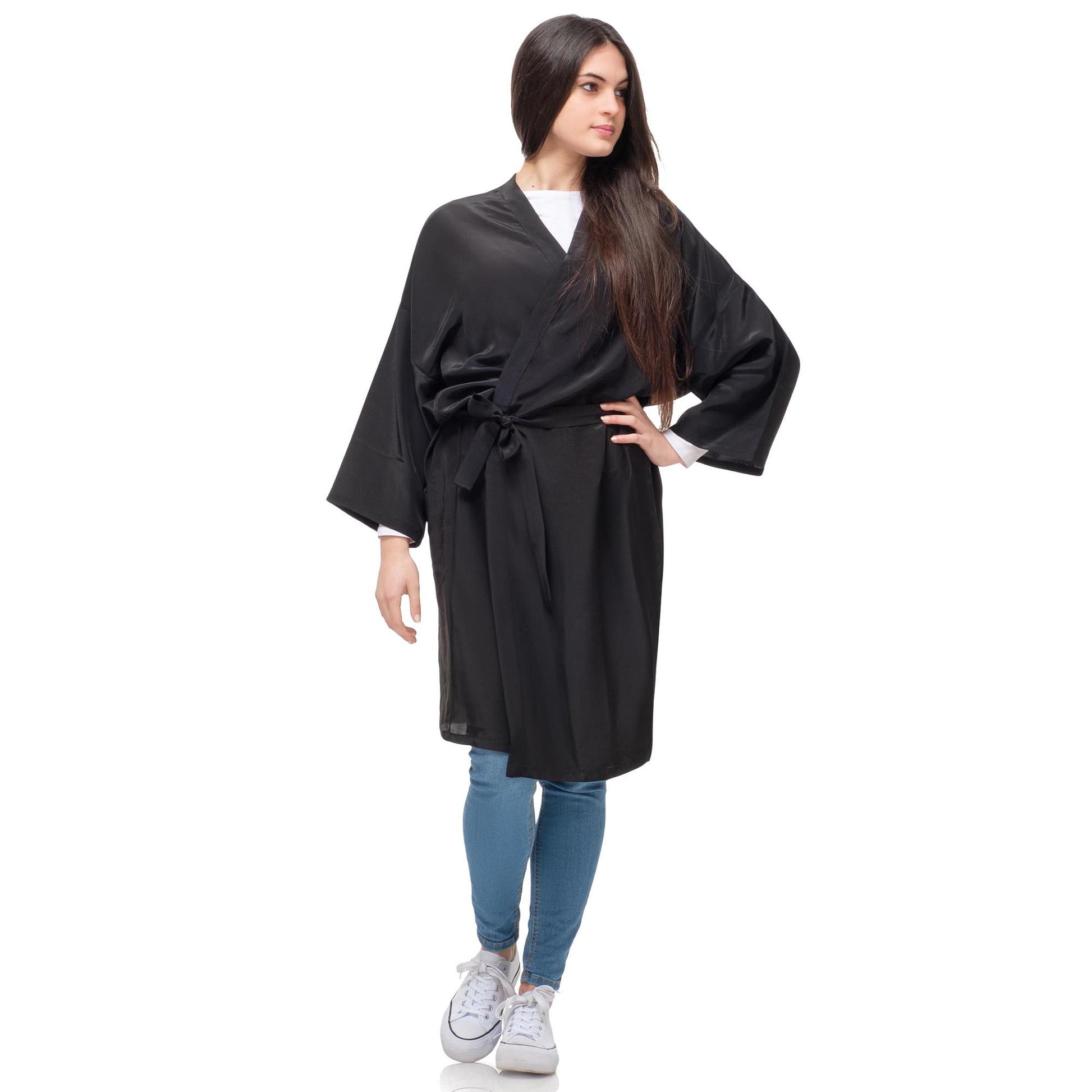 Salon Pro Kimono in Satin per Parrucchiere