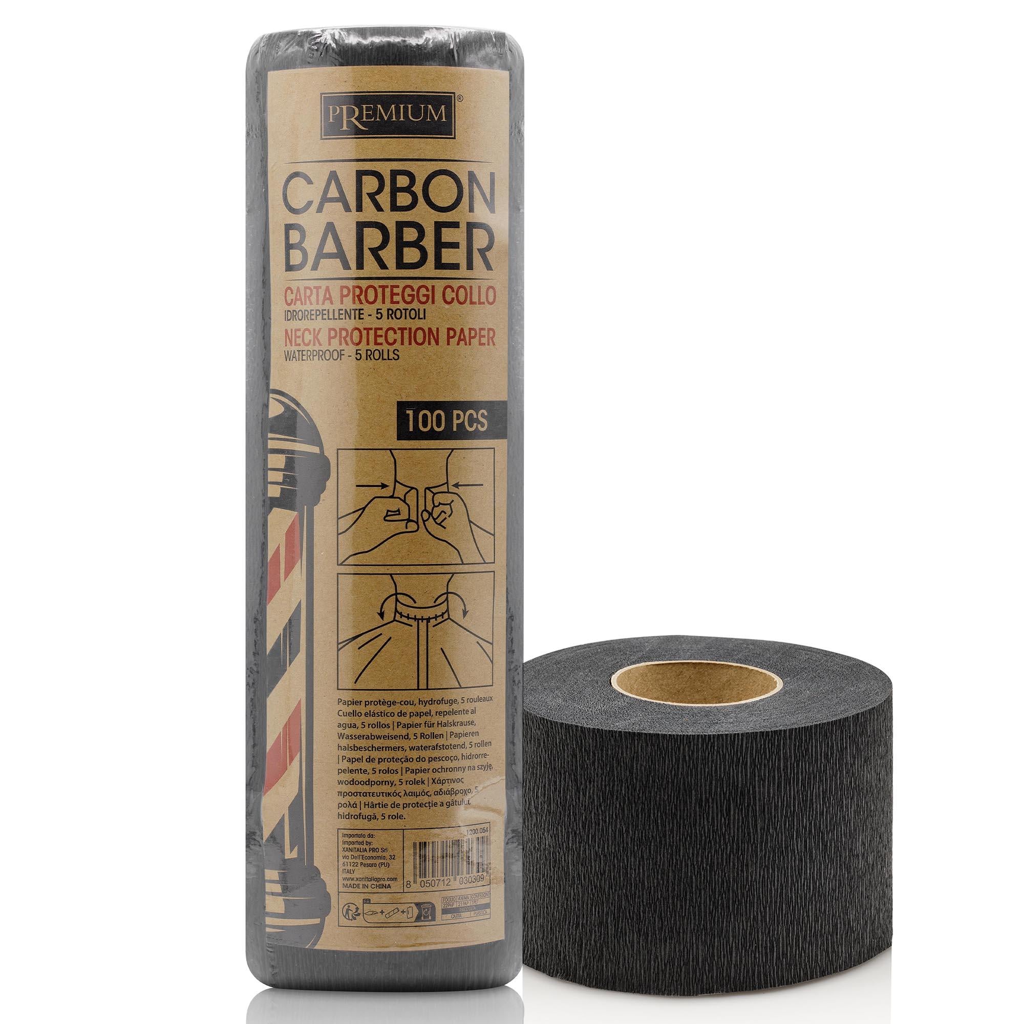 Carbon Barber Rotolo Carta Collo Proteggicollo Nero - 5pz