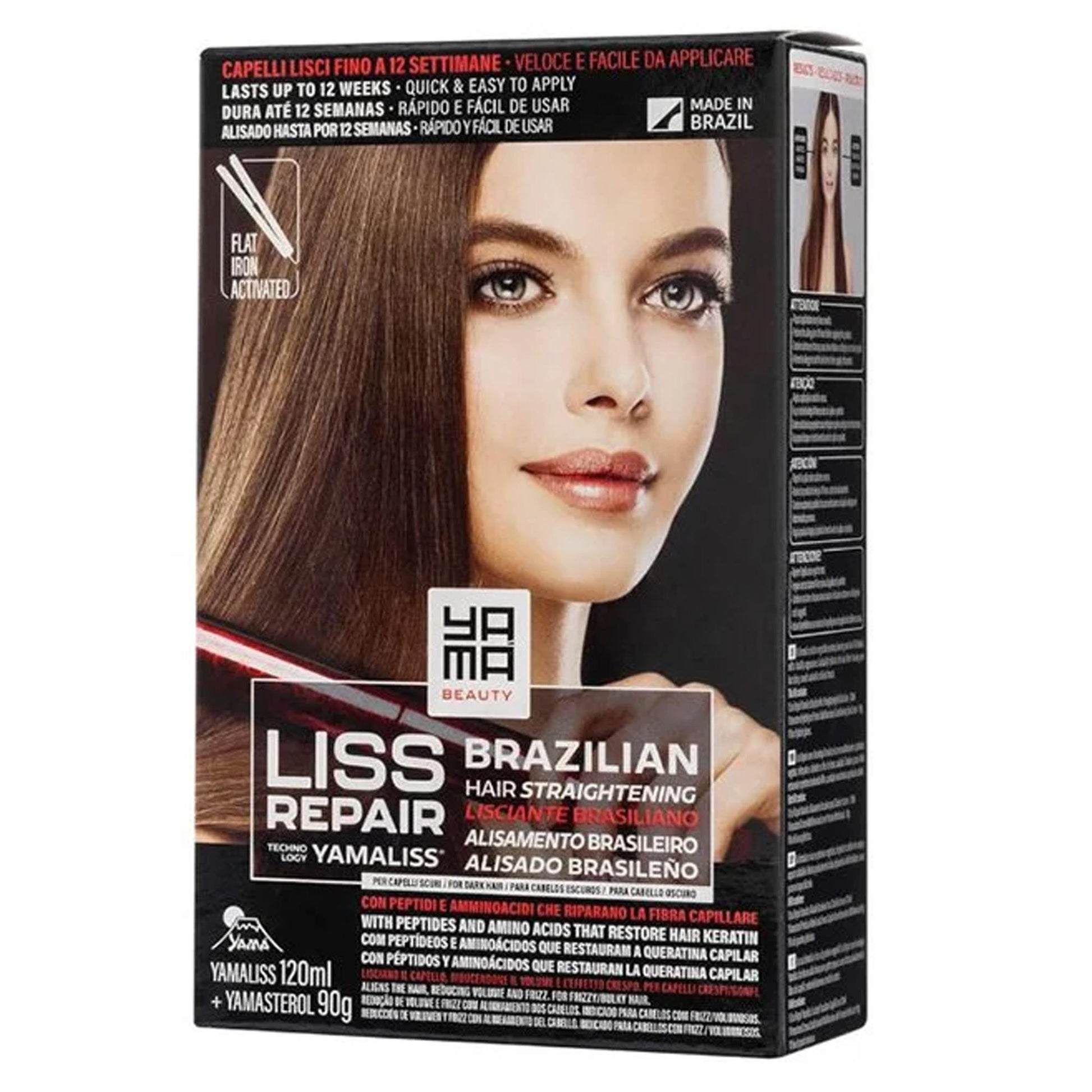 Yama Beauty Liss Repair Kit Stiratura Brasiliano per Capelli Scuri
