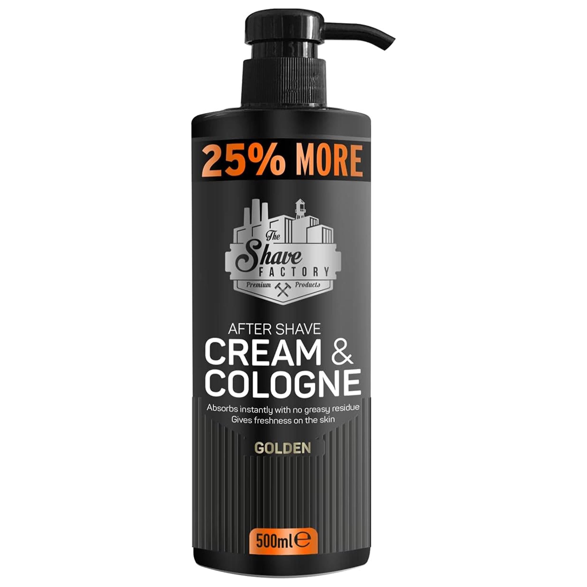 The Shave Factory After Shave Cream Cologne 500ml - Golden