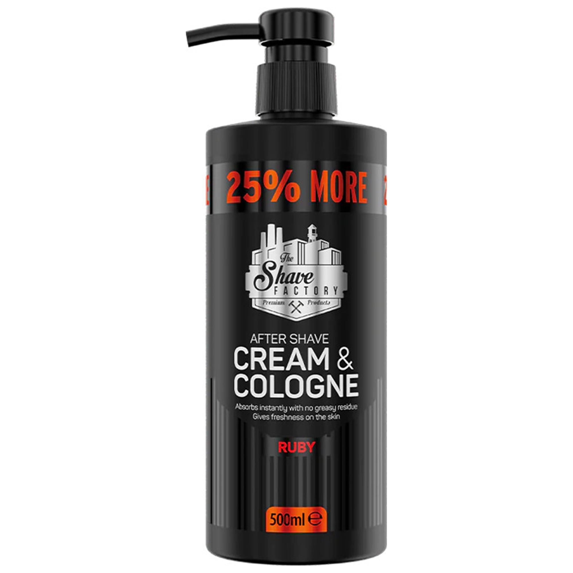 The Shave Factory After Shave Cream Cologne 500ml - Ruby