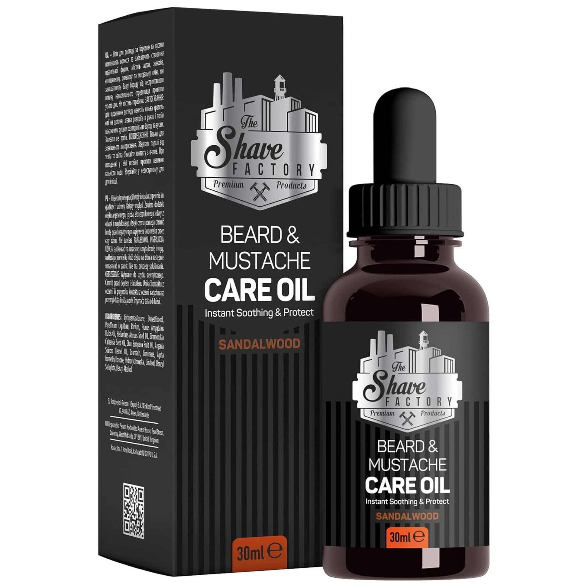 The Shave Factory Care Oil per Barba e Baffi 30ml - Sandalwood
