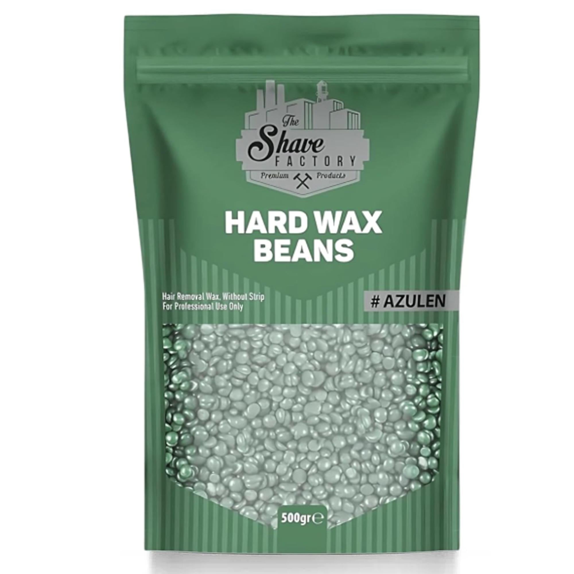 The Shave Factory Hard Wax Beans Cera Epilatoria Senza Strisce 500gr - Azulene