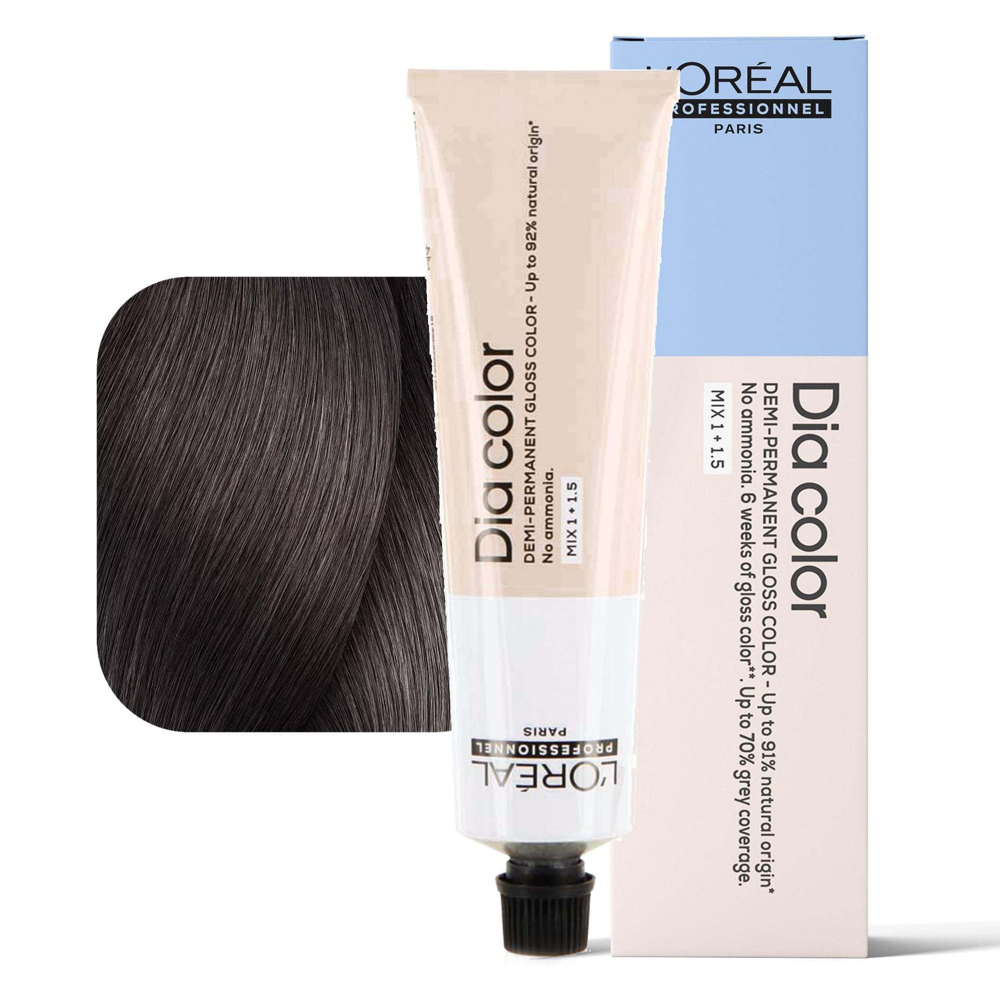 Loreal Dia Color Tintura per Capelli Gloss Demi-Permanente - 4.12