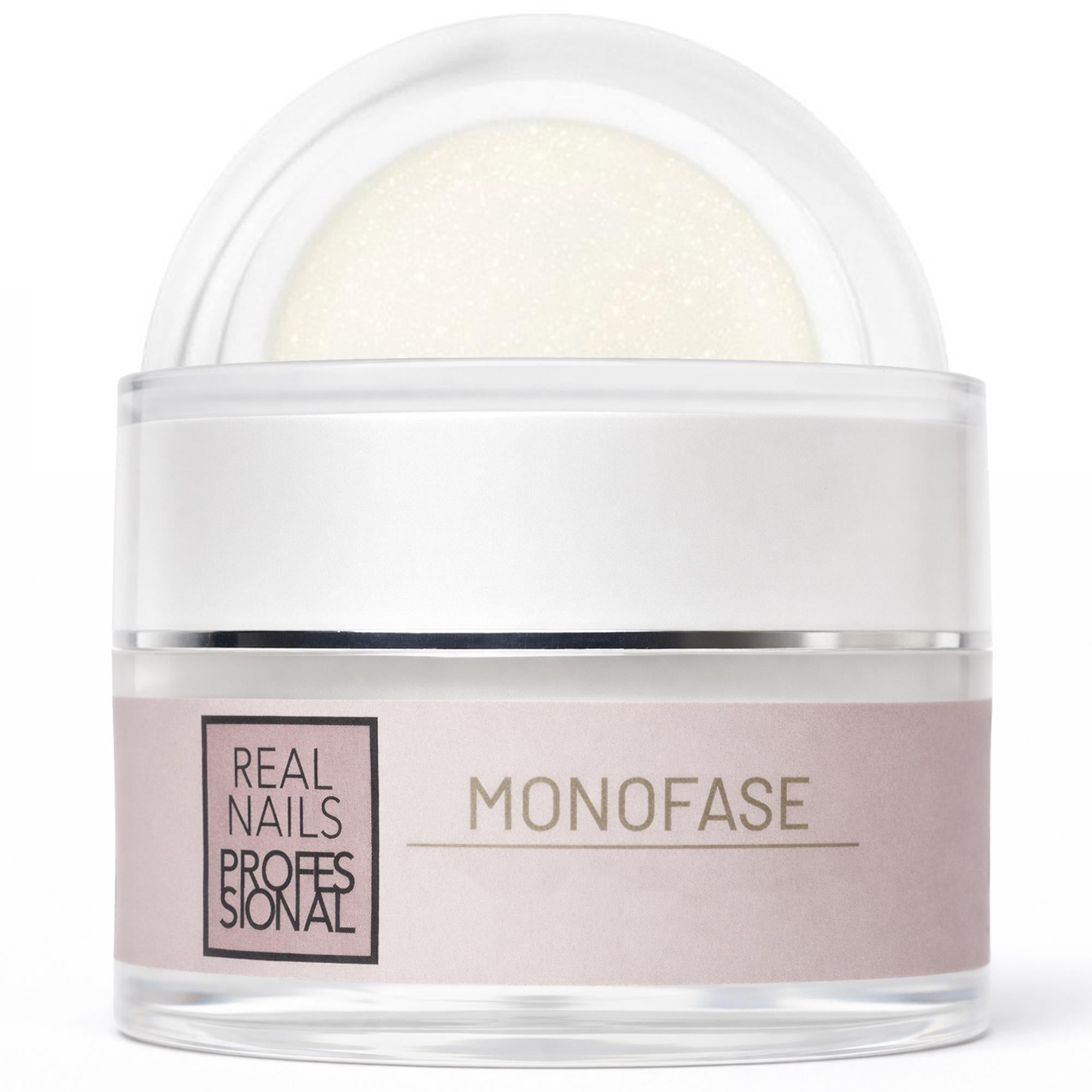 Real Nails Professional Gel Monofase 15ml - Milk Microglitter