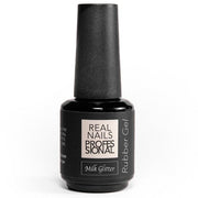 Real Nails Professional Gel Base Rubber 15ml - Milk Glitter