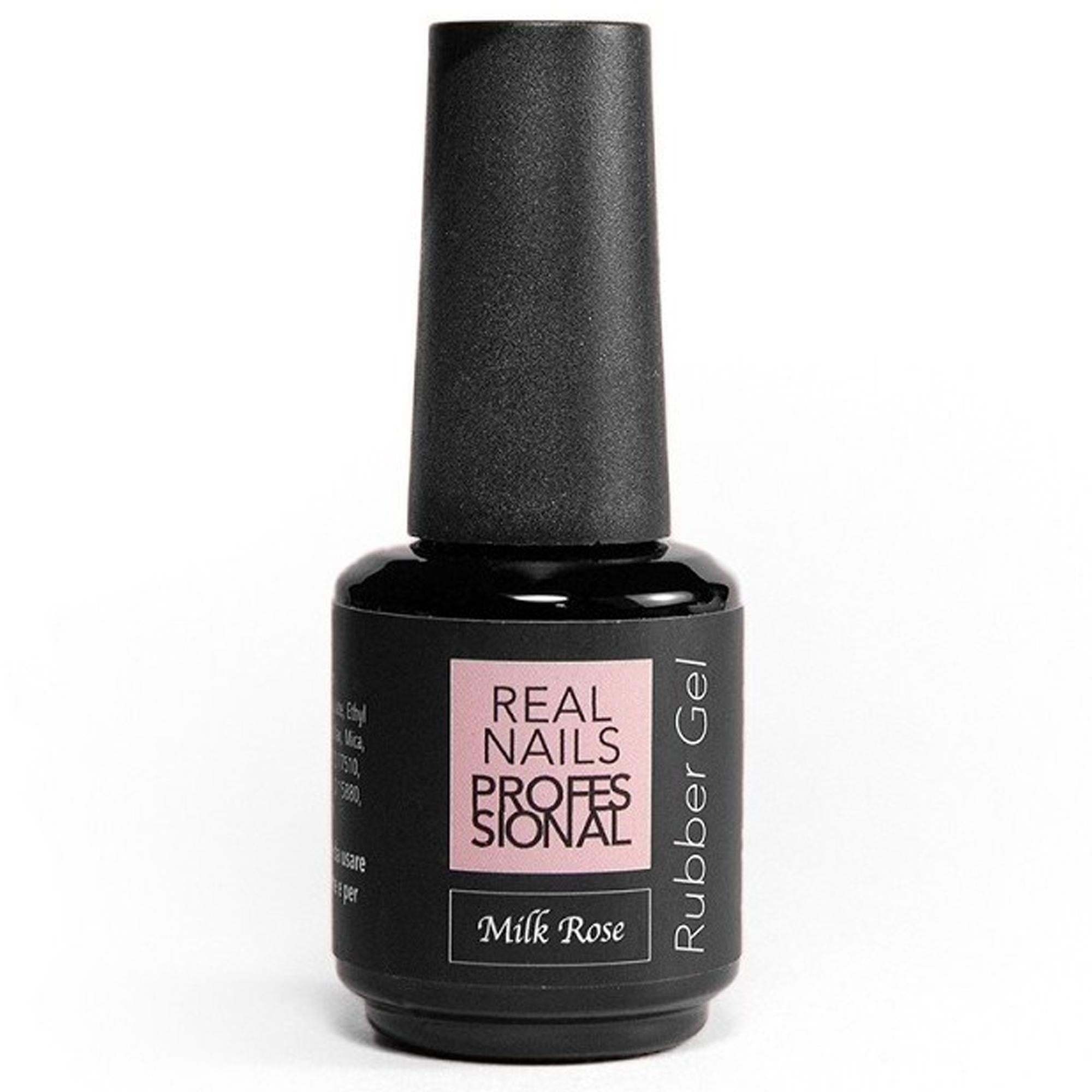Real Nails Professional Gel Base Rubber 15ml - Milk Rose