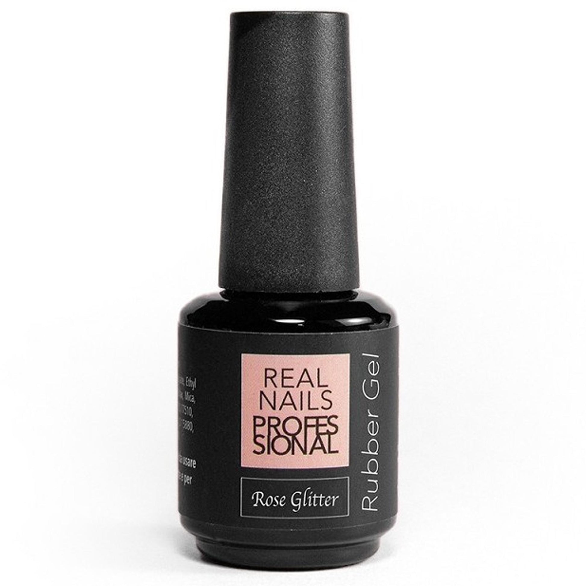 Real Nails Professional Gel Base Rubber 15ml - Rose Glitter