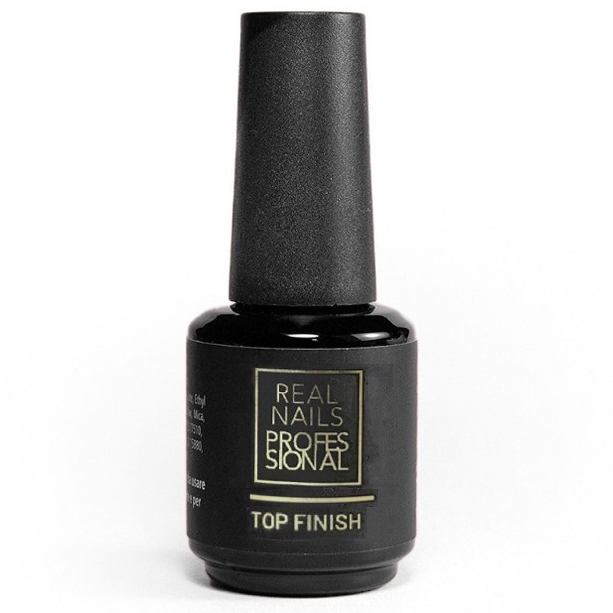 Real Nails Professional Top Finish 15ml - Transparent