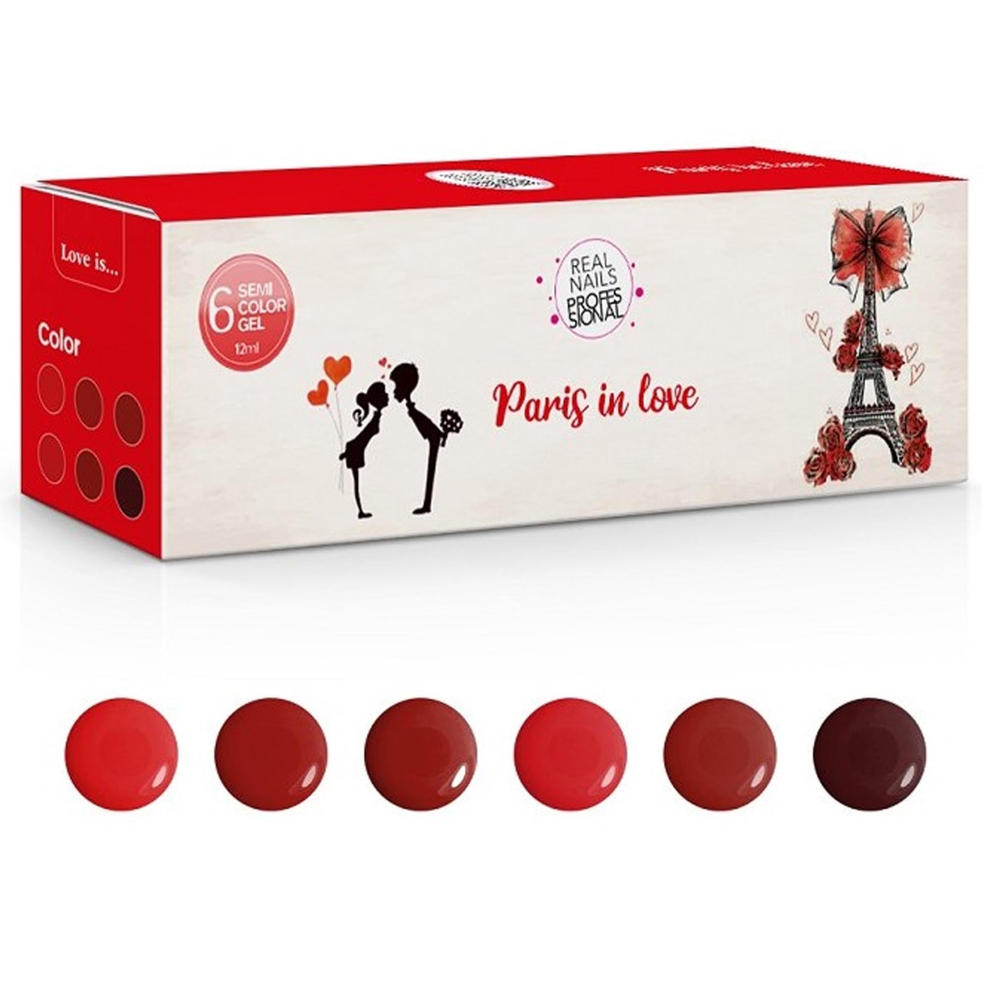 Real Nails Professional Kit 6 Smalti Semipermanente - Paris in Love