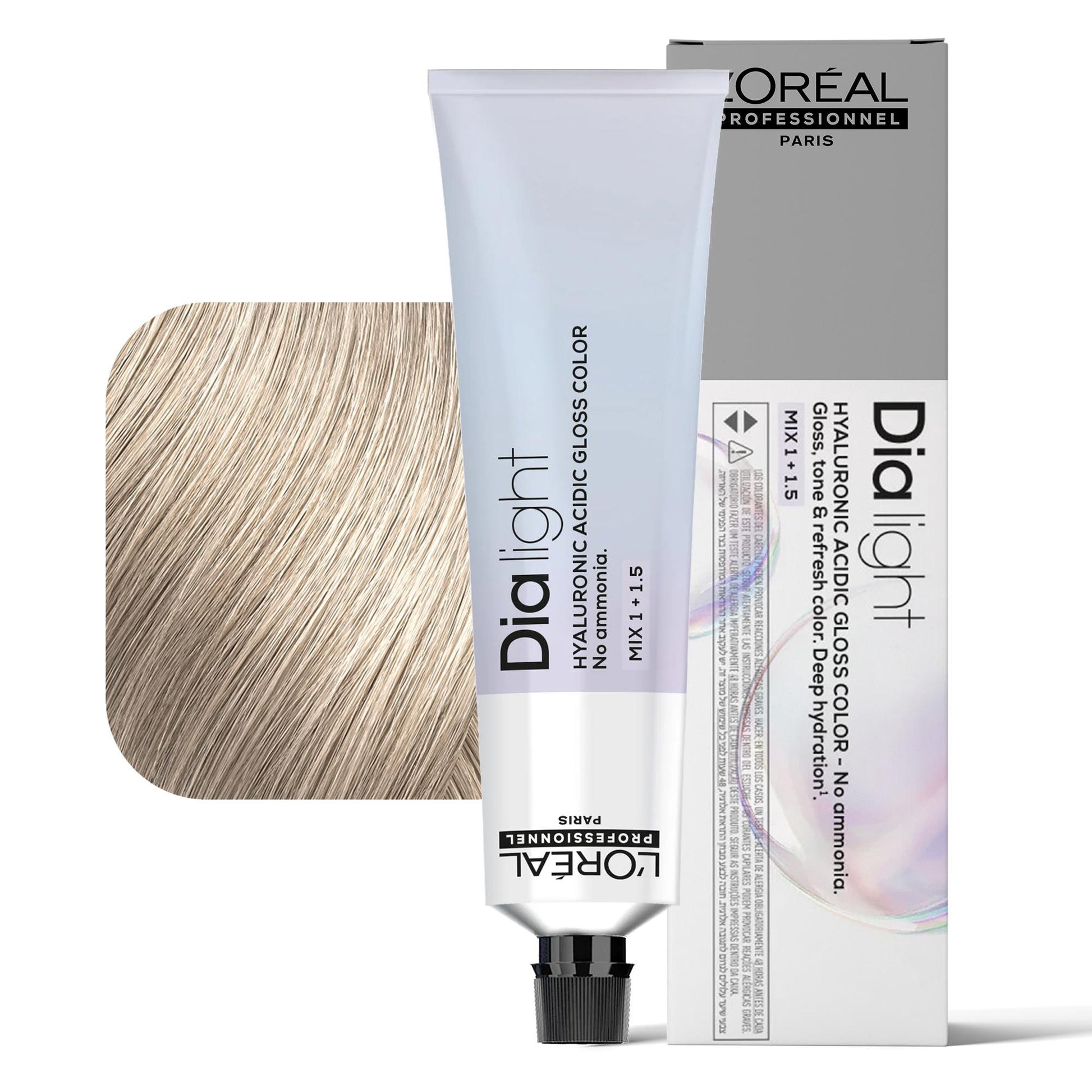 Loreal Dialight Tintura per Capelli Hyaluronic Acid Gloss Color 60ml - 10.18
