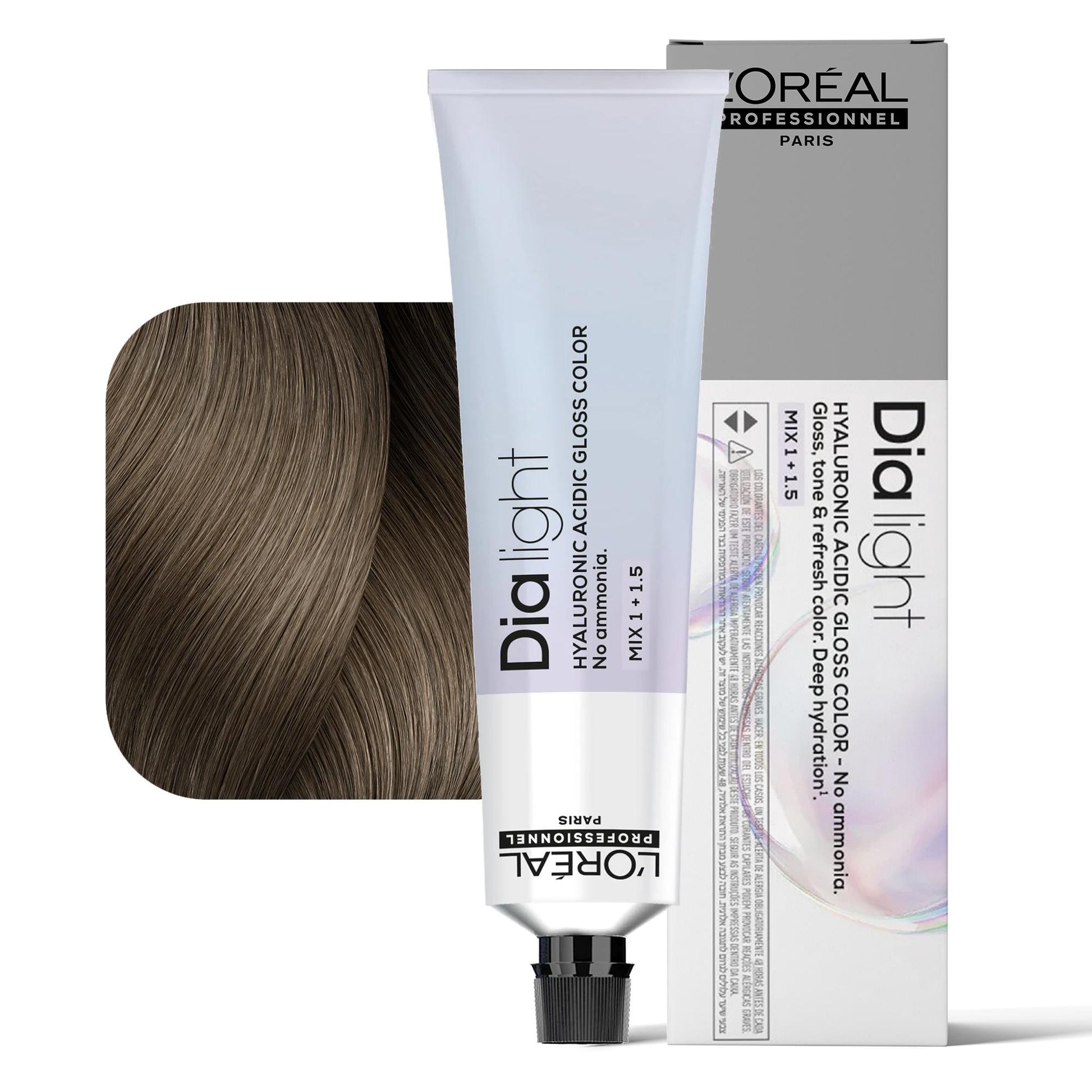 Loreal Dialight Tintura per Capelli Hyaluronic Acid Gloss Color 60ml - 7.01