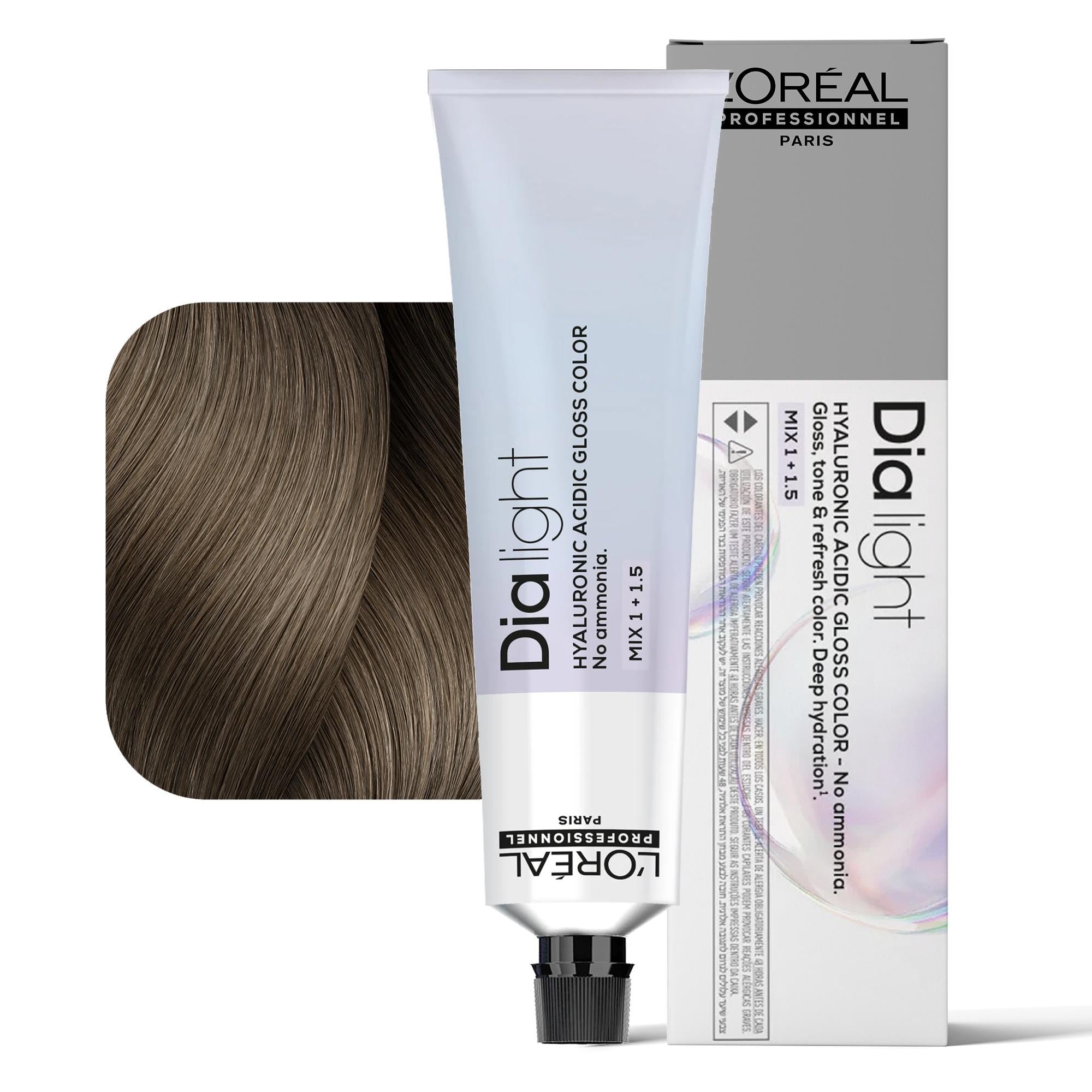 Loreal Dialight Tintura per Capelli Hyaluronic Acid Gloss Color 60ml - 7.01