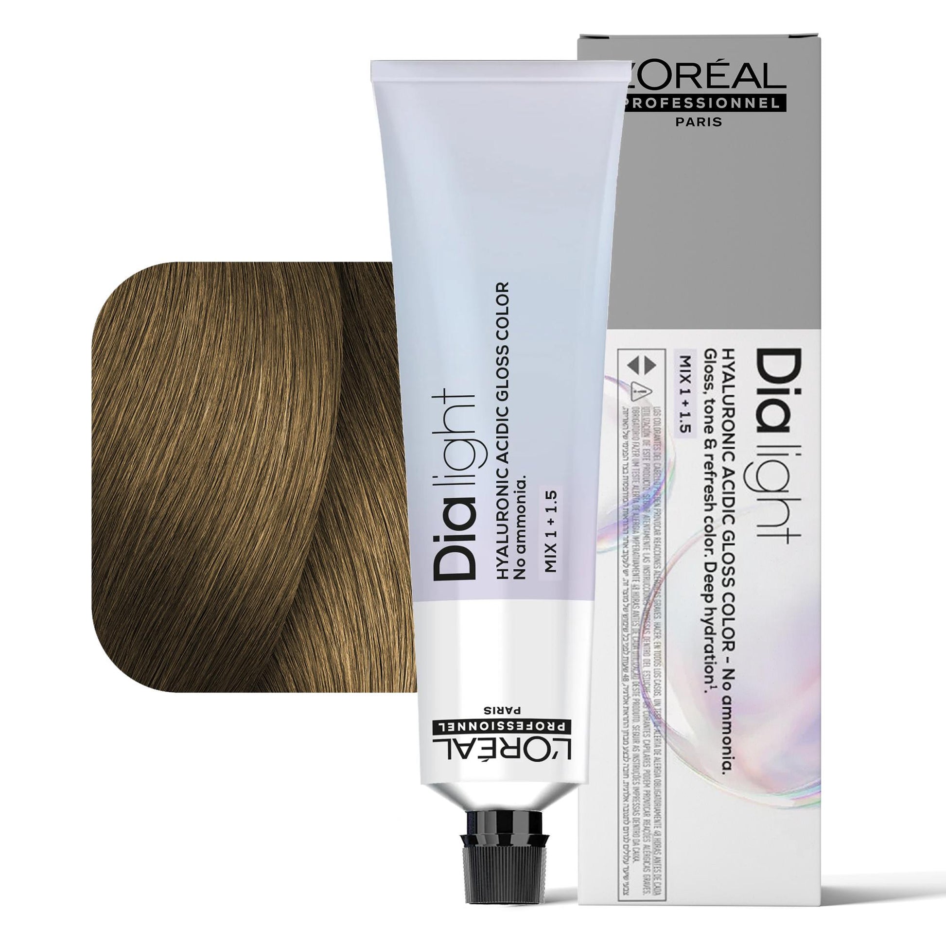 Loreal Dialight Tintura per Capelli Hyaluronic Acid Gloss Color 60ml - 7.3