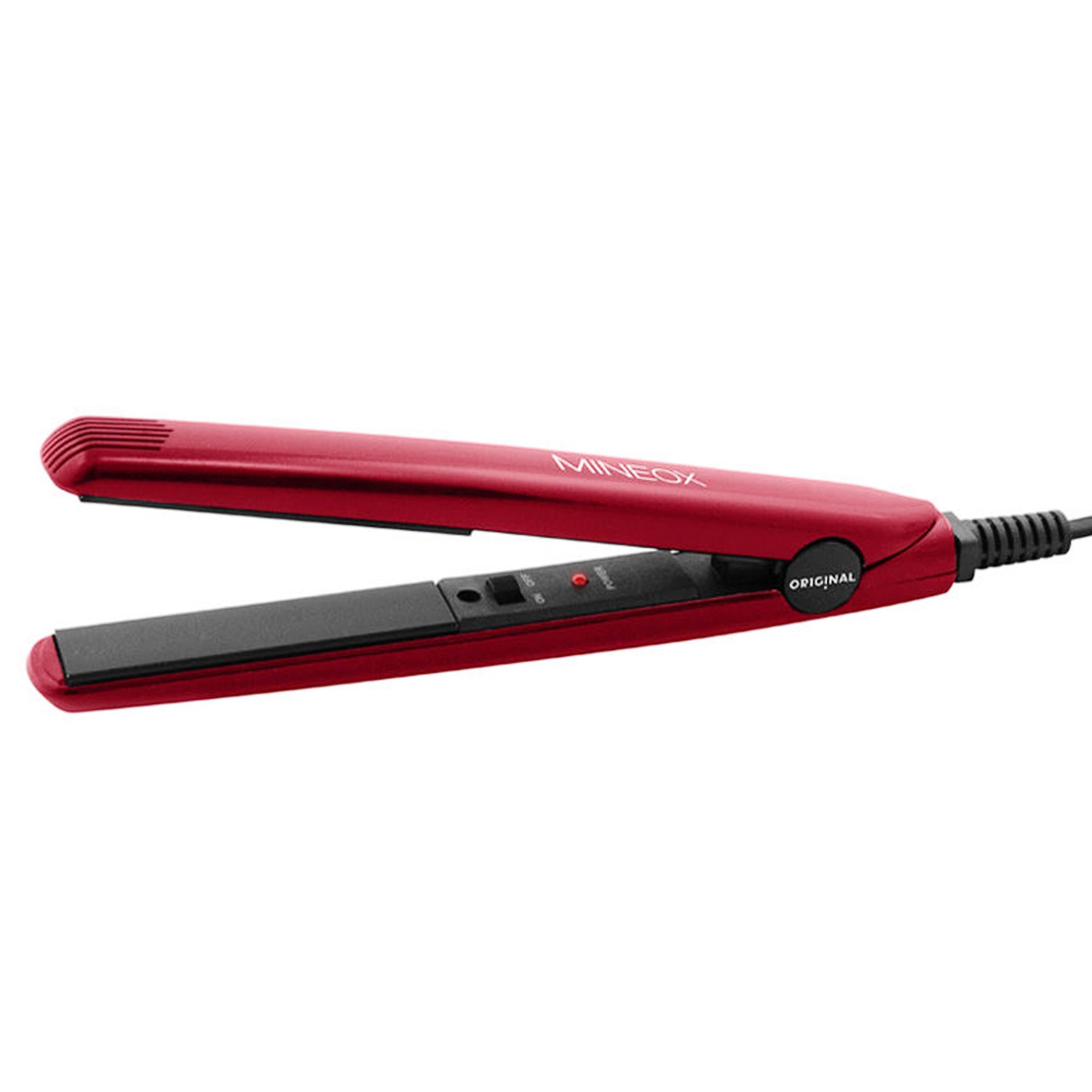 Original Mineox Mini Piastra e Ferro Arricciante da Viaggio - Rosso