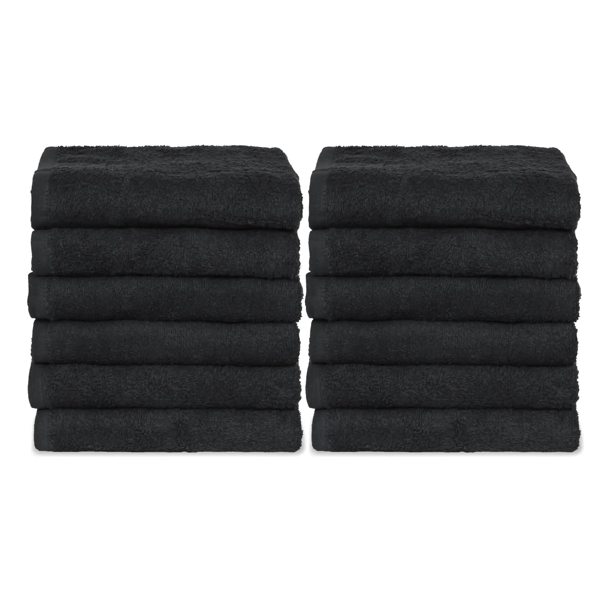 Sibel Microfibre Kit 12 Asciugamani in Microfibra 45x85cm - Nero