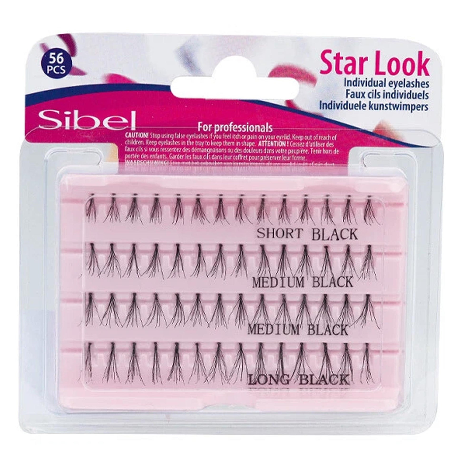 Sibel Star Look Individual Ciglia Finte a Ciuffetti - S M L