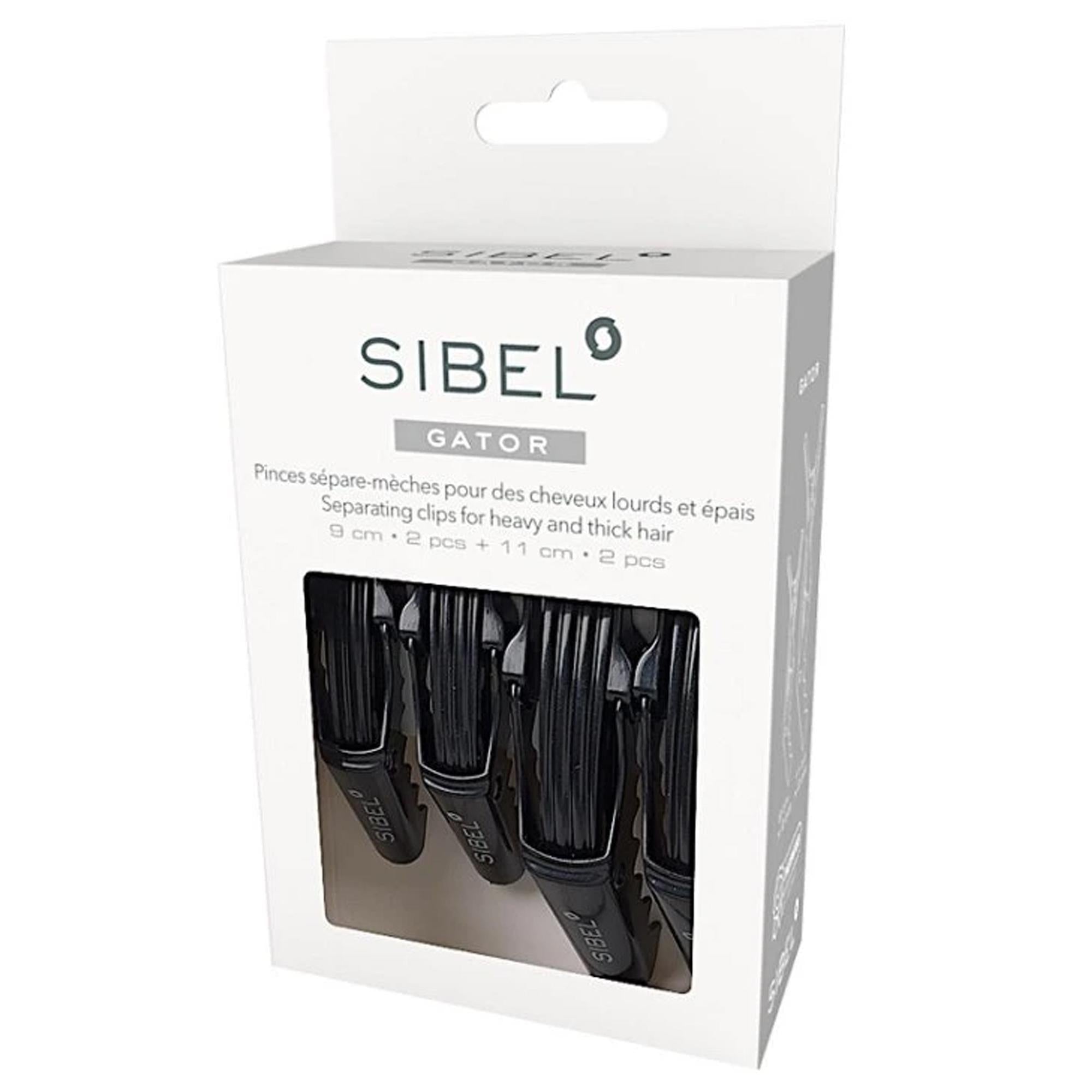 Sibel Gator Pinze Clip Separa Ciocche 9cm e 11cm Nero - 4pz