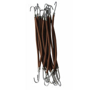 Sibel Elastici per Capelli con Doppio Gancio 12pz - Marrone