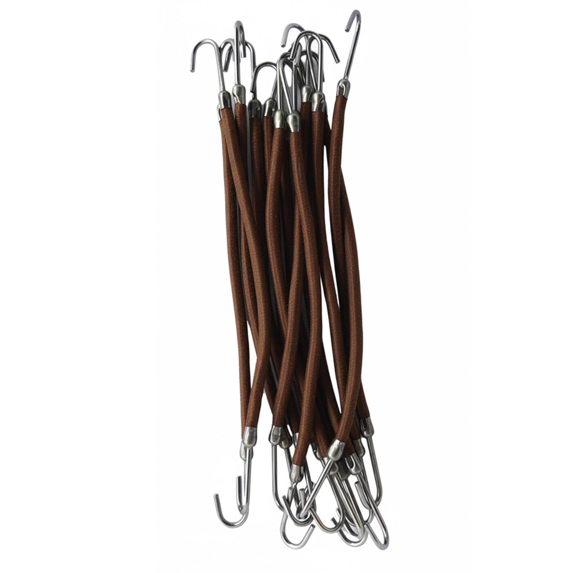 Sibel Elastici per Capelli con Doppio Gancio 12pz - Marrone