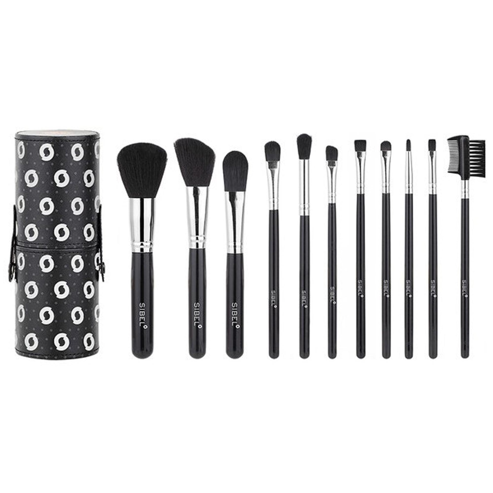 Sibel Kit 11 Pennelli Trucco e Make-Up - Black Swan