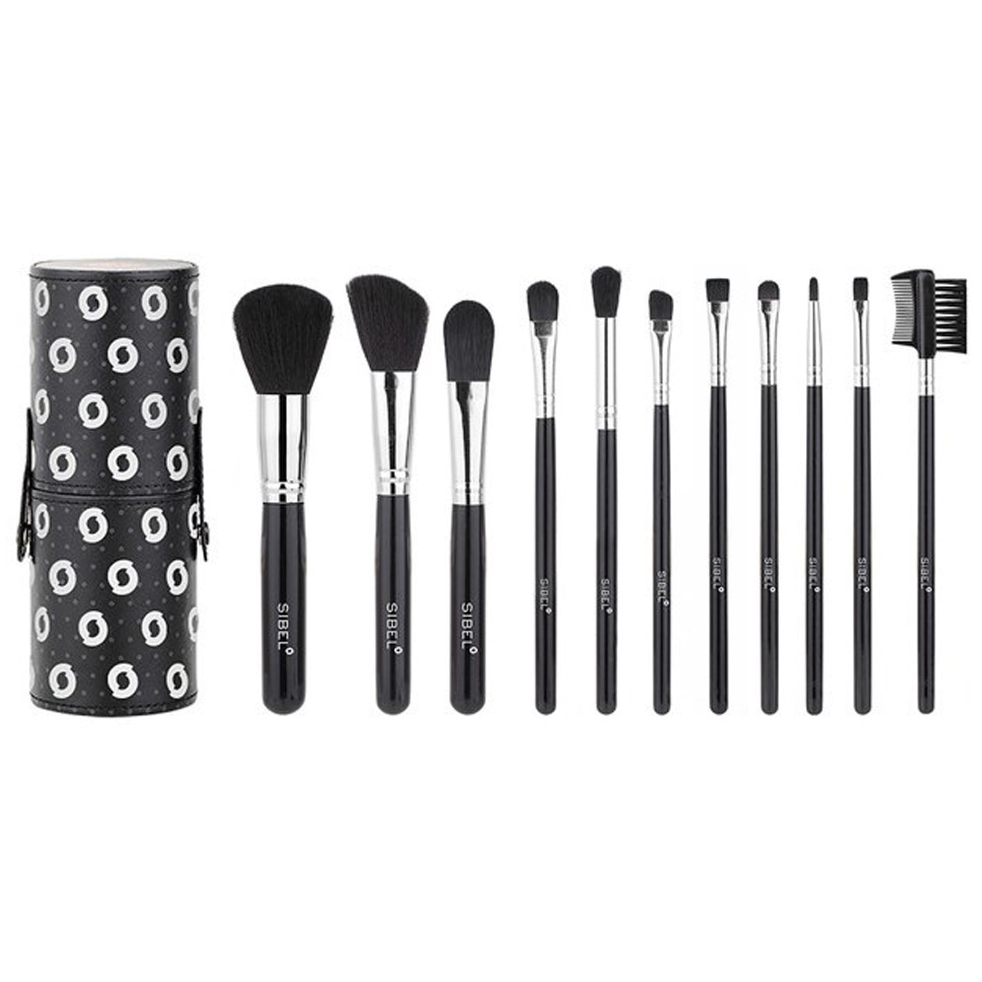 Sibel Kit 11 Pennelli Trucco e Make-Up - Black Swan