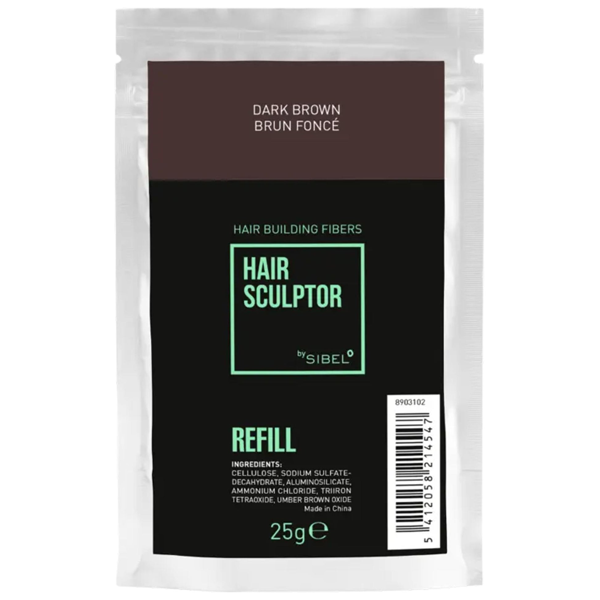 Sibel Hair Sculptor Building Fibre per Capelli Ricarica 25gr - Dark Brown