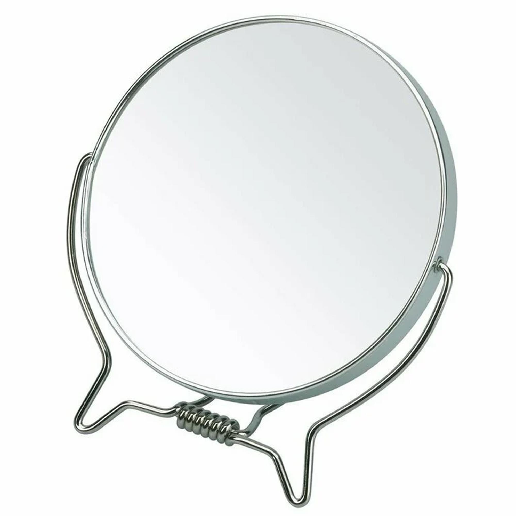 Barburys Specchio Rotondo in Metallo con Doppia Lente