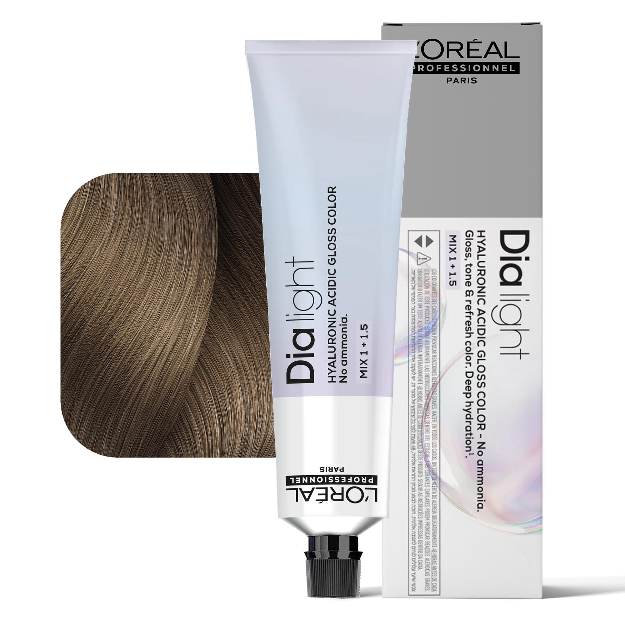 Loreal Dialight Tintura per Capelli Hyaluronic Acid Gloss Color 60ml - 8.23
