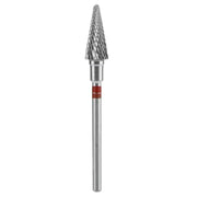 Staleks Pro Punta Fresa per Mancini Carbide Conica Rosso - 6mm