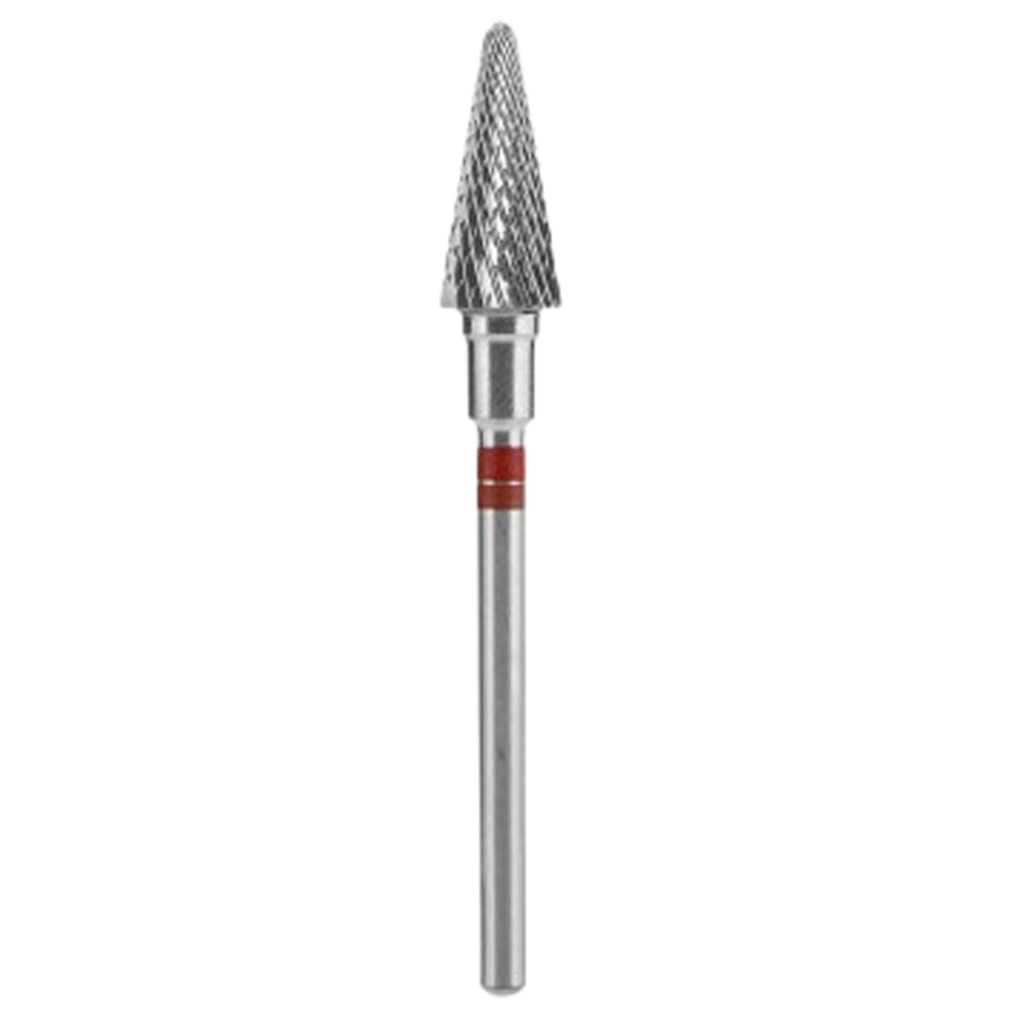 Staleks Pro Punta Fresa per Mancini Carbide Conica Rosso - 6mm
