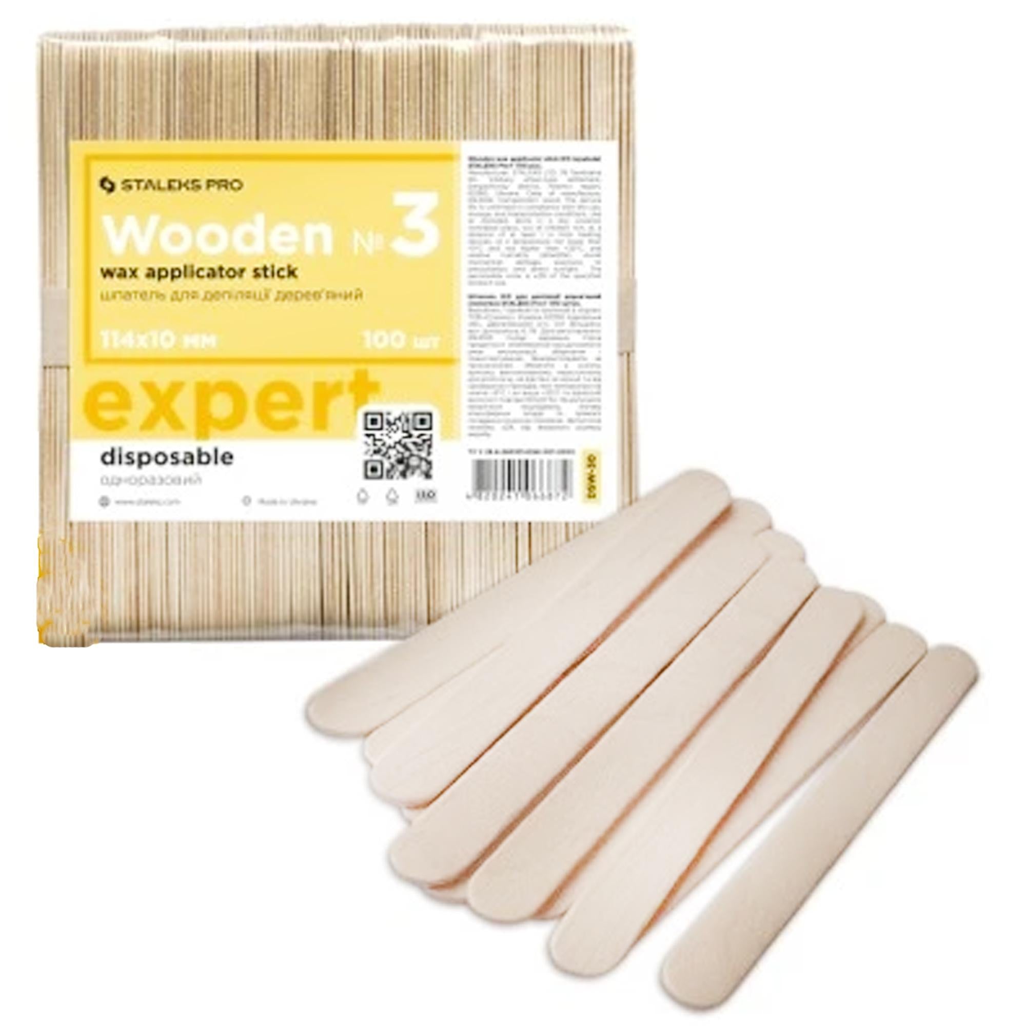 Staleks Pro Spatole Stendicera Abbassalingua in Legno 11,4cm - 100pz