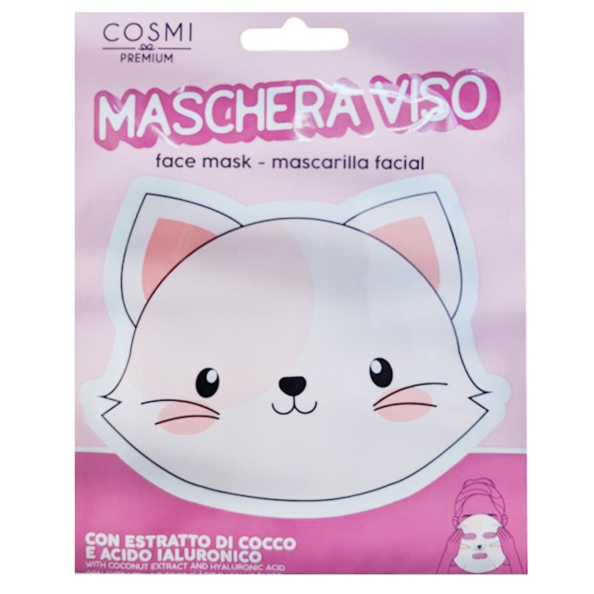Cosmi Maschera Viso in Tessuto - Gattino