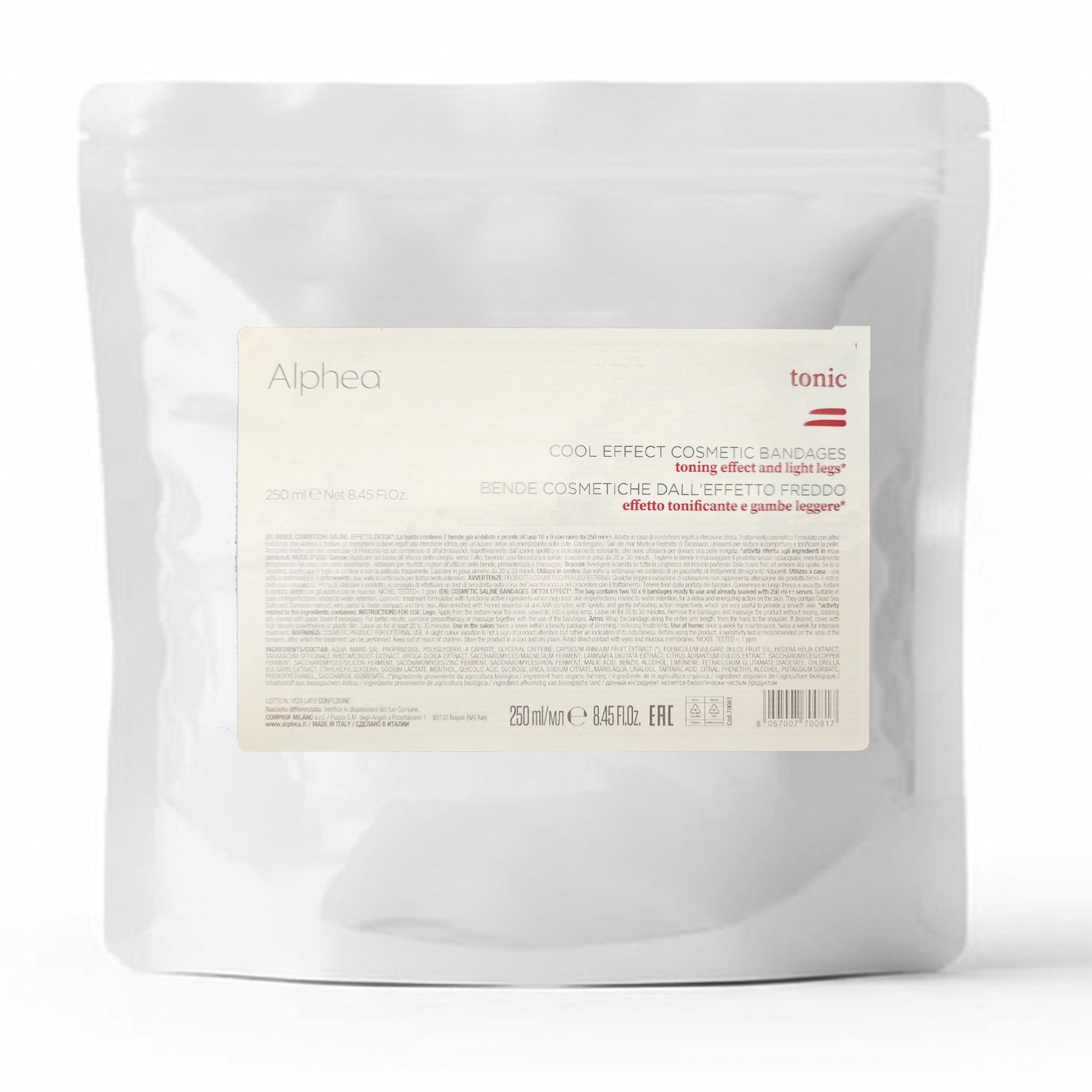 Alphea Tonic 2 Bende Cosmetiche Effetto Freddo - 250ml