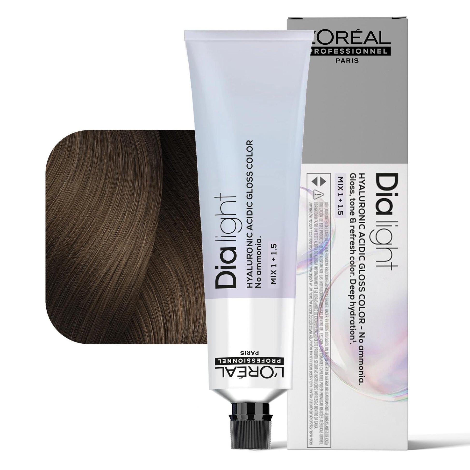 Loreal Dialight Tintura per Capelli Hyaluronic Acid Gloss Color 60ml - 6.28