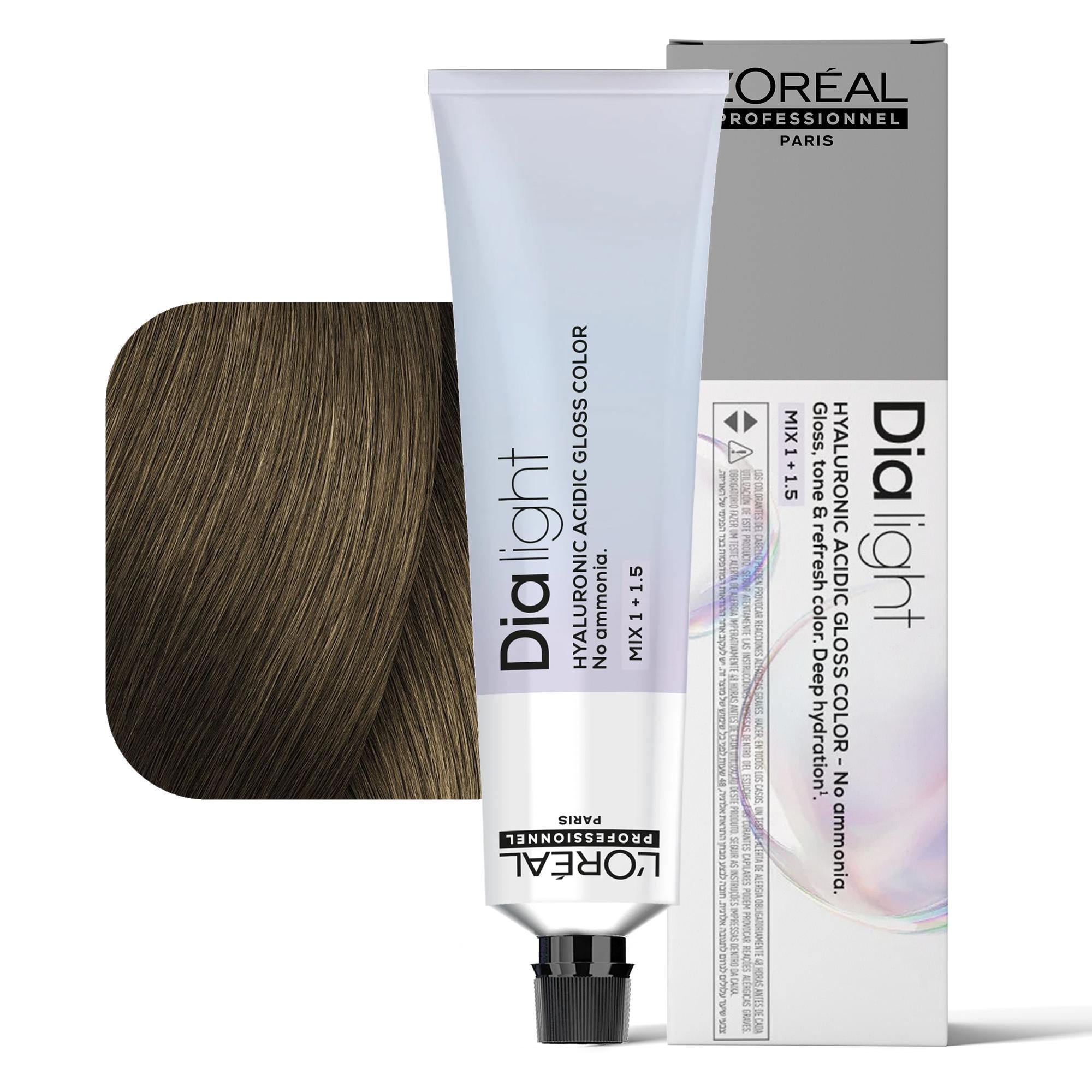 Loreal Dialight Tintura per Capelli Hyaluronic Acid Gloss Color 60ml - 7