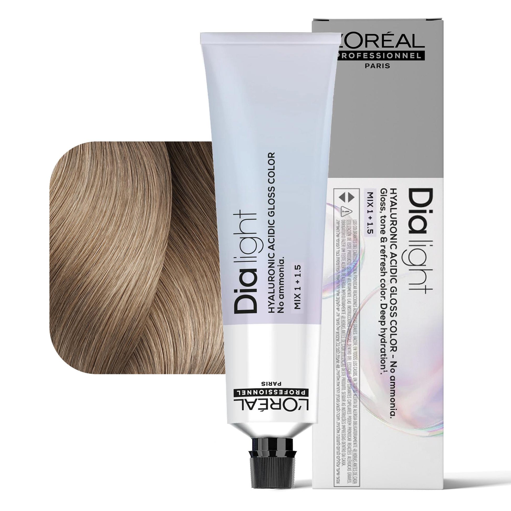 Loreal Dialight Tintura per Capelli Hyaluronic Acid Gloss Color 60ml - 9.02