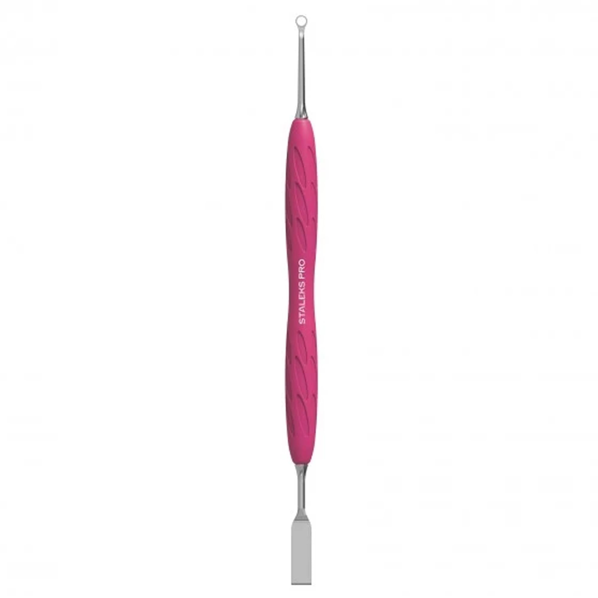Staleks Pro Uniq 11 Spatola Doppia per Manicure con Manico in Silicone - Tipo 1