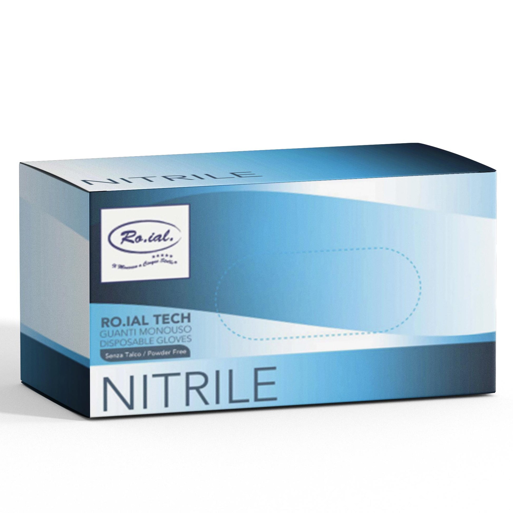 Roial Tech Guanti in Nitrile Non Talcati Blu - 100pz
