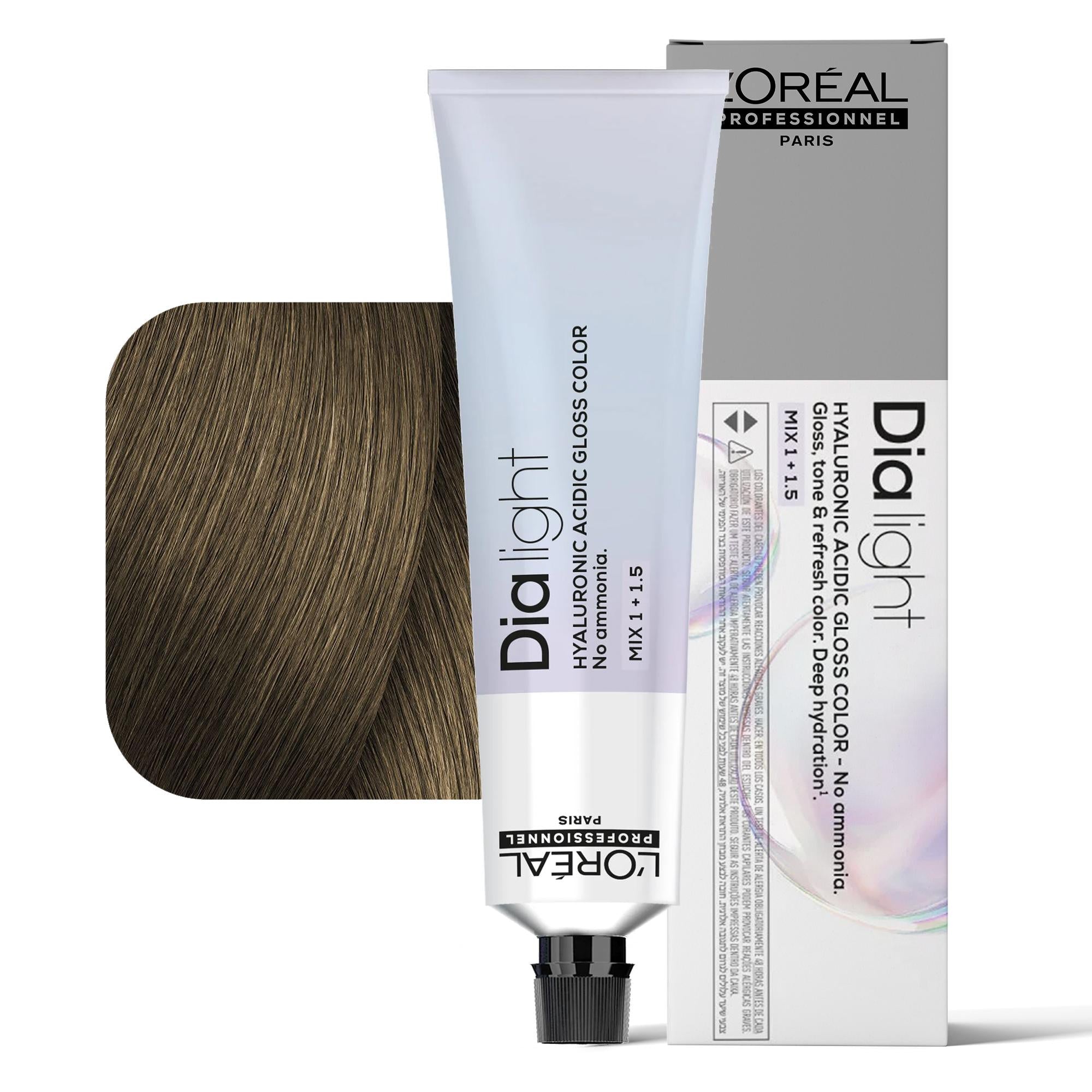 Loreal Dialight Tintura per Capelli Hyaluronic Acid Gloss Color 60ml - 7.31