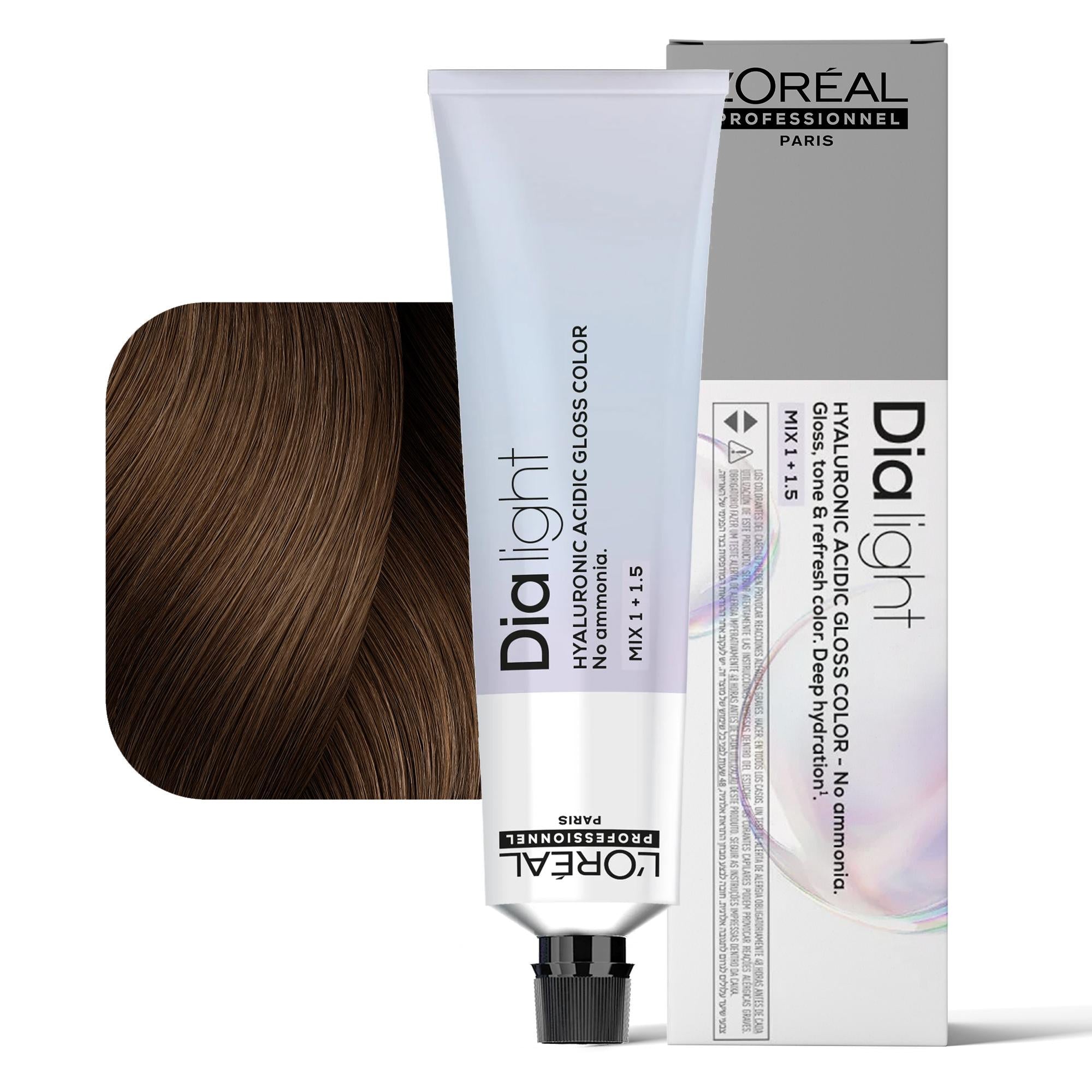 Loreal Dialight Tintura per Capelli Hyaluronic Acid Gloss Color 60ml - 7.23