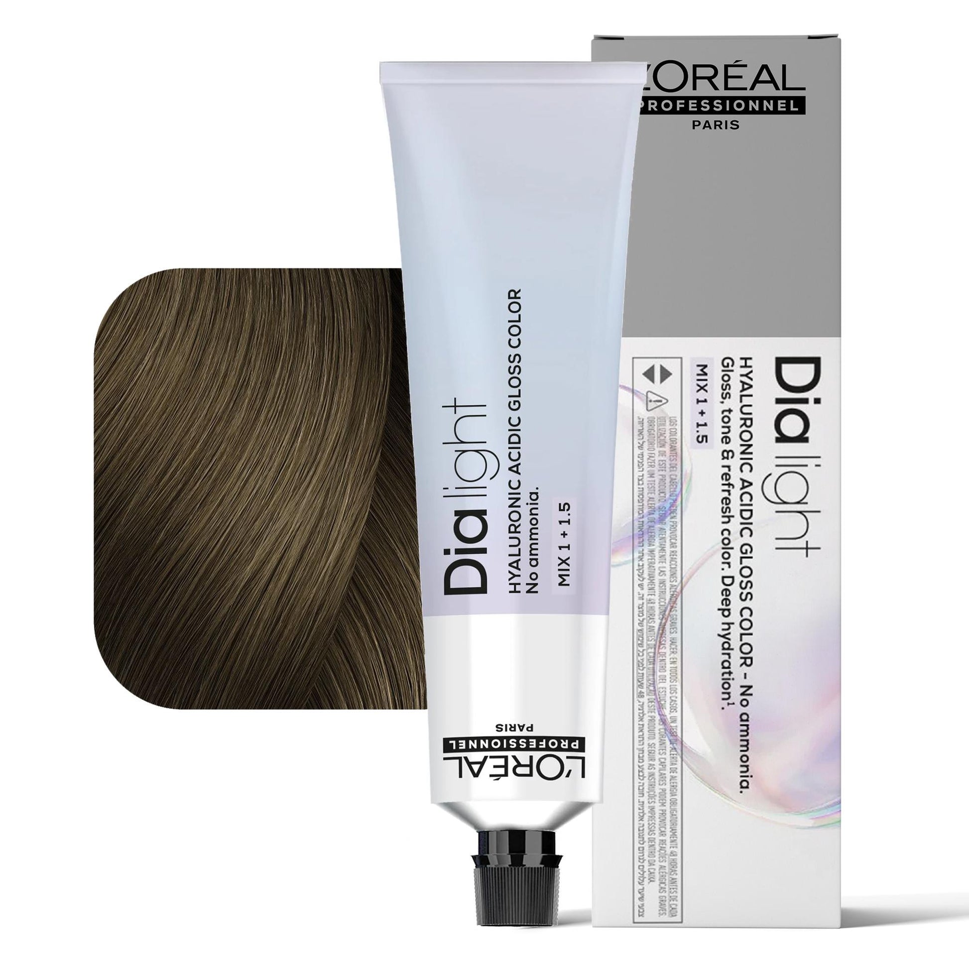 Loreal Dialight Tintura per Capelli Hyaluronic Acid Gloss Color 60ml - 7.13
