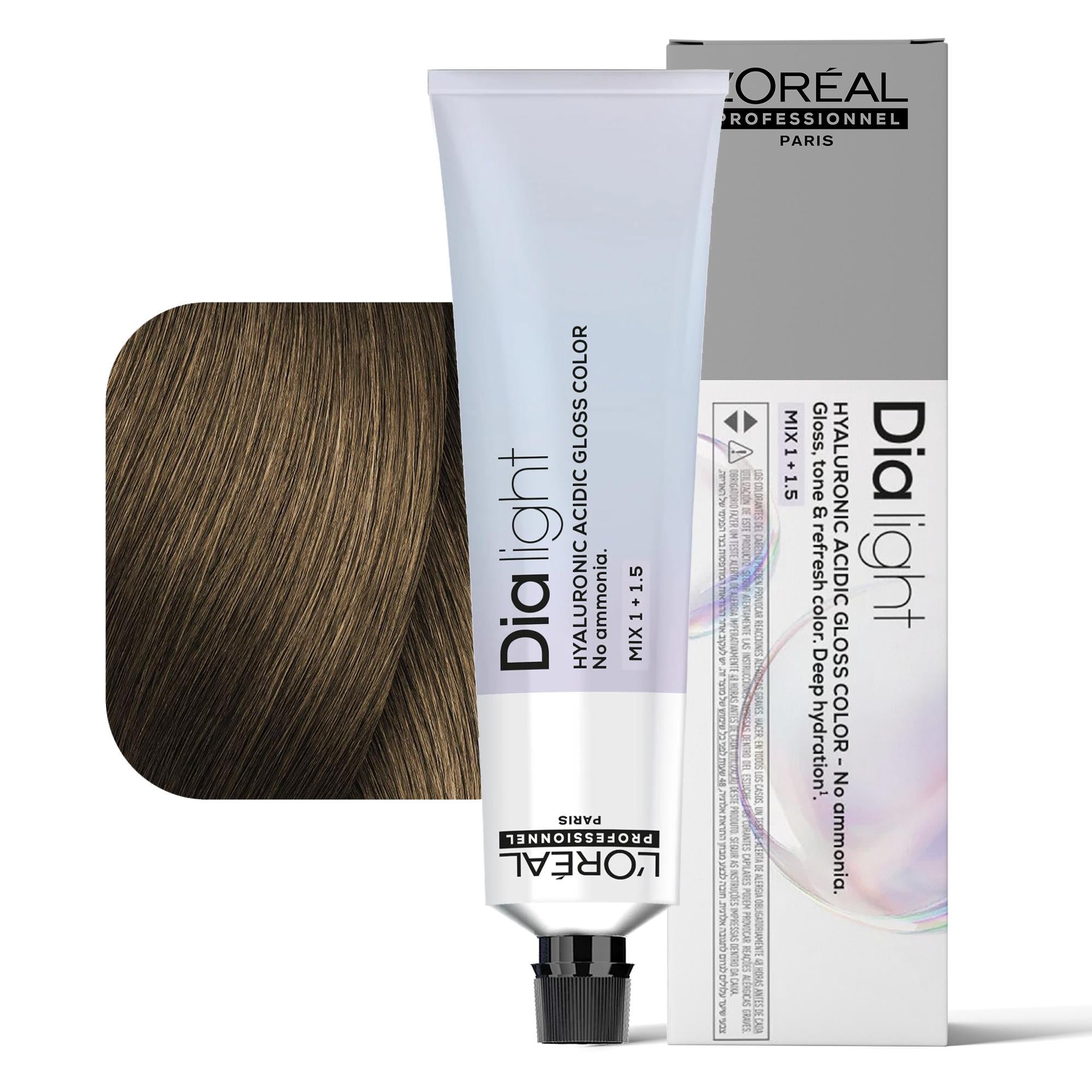 Loreal Dialight Tintura per Capelli Hyaluronic Acid Gloss Color 60ml - 7.12