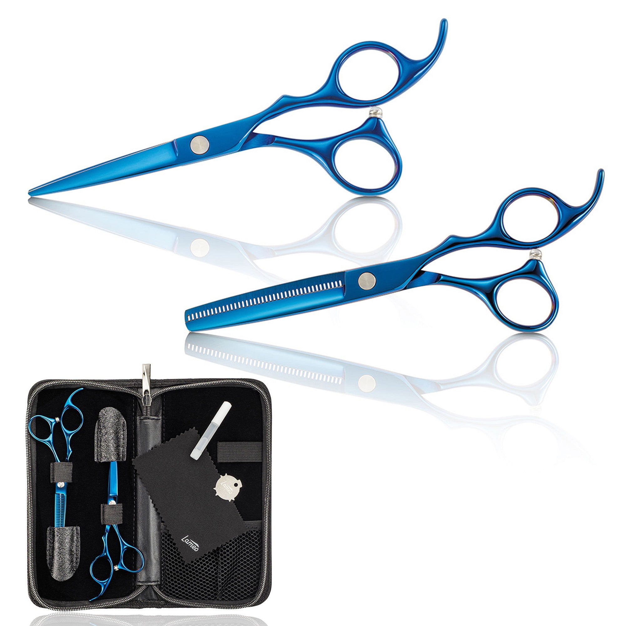 Lameo Stage Pro Kit Forbici Taglio e Sfoltire Blue - 6.0"
