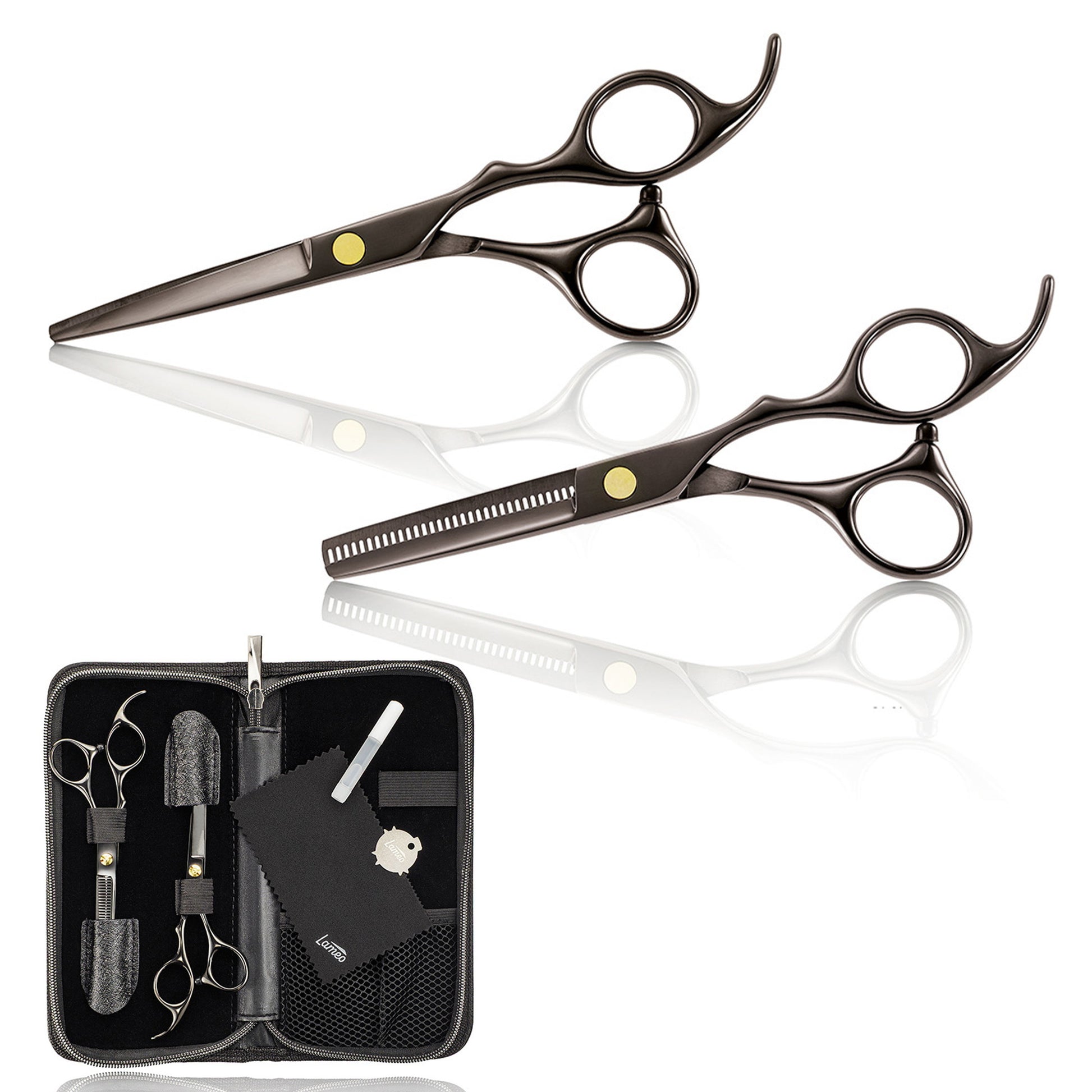 Lameo Stage Pro Kit Forbici Taglio e Sfoltire Black - 5.5"