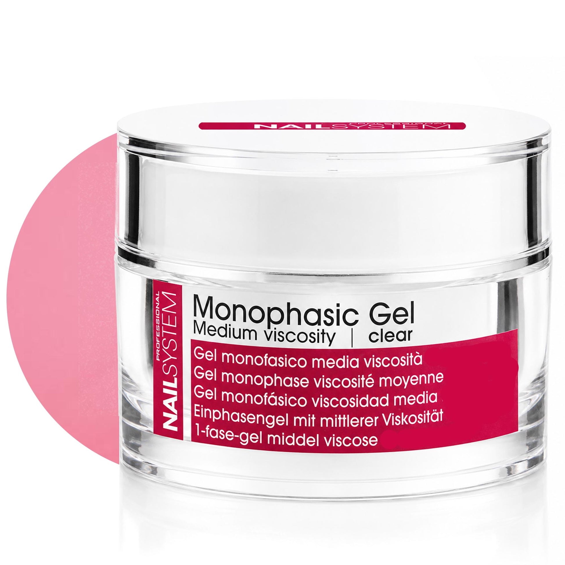 Nail System Gel Ricostruzione Monofasico Media Viscosità 30ml - Milky Pink