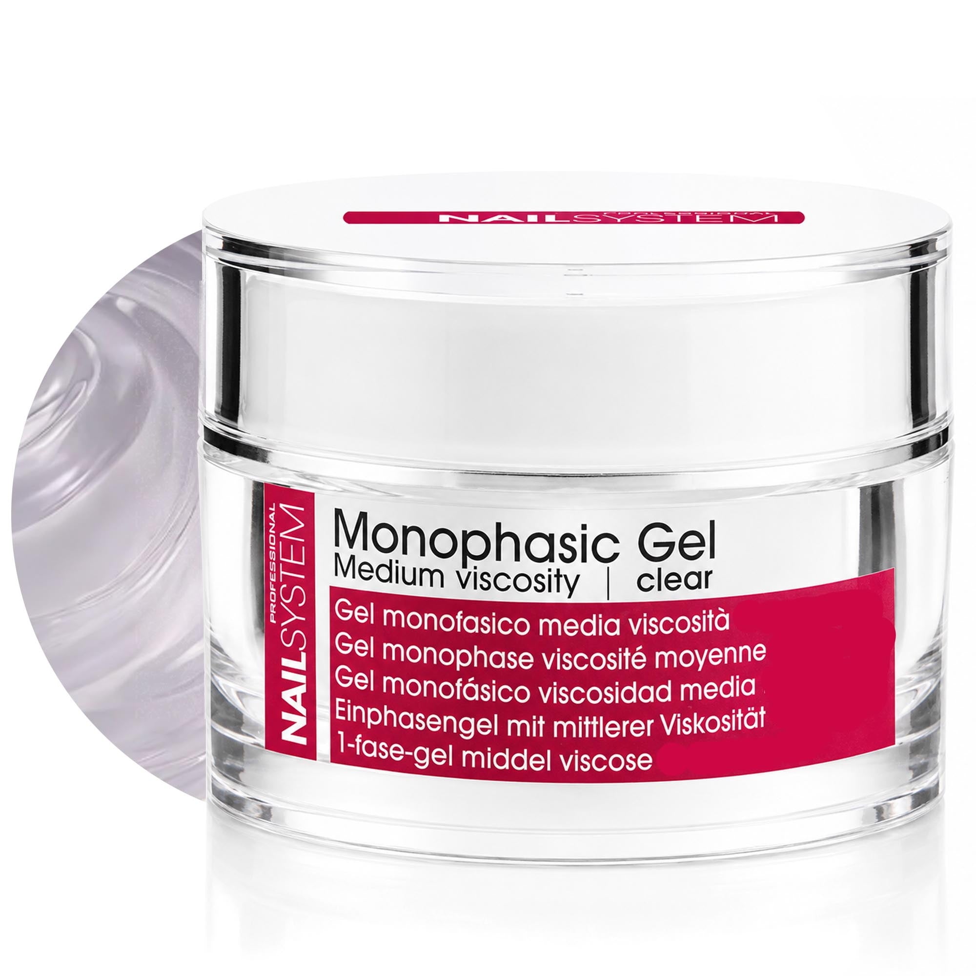 Nail System Gel Ricostruzione Monofasico Media Viscosità 30ml - Trasparente